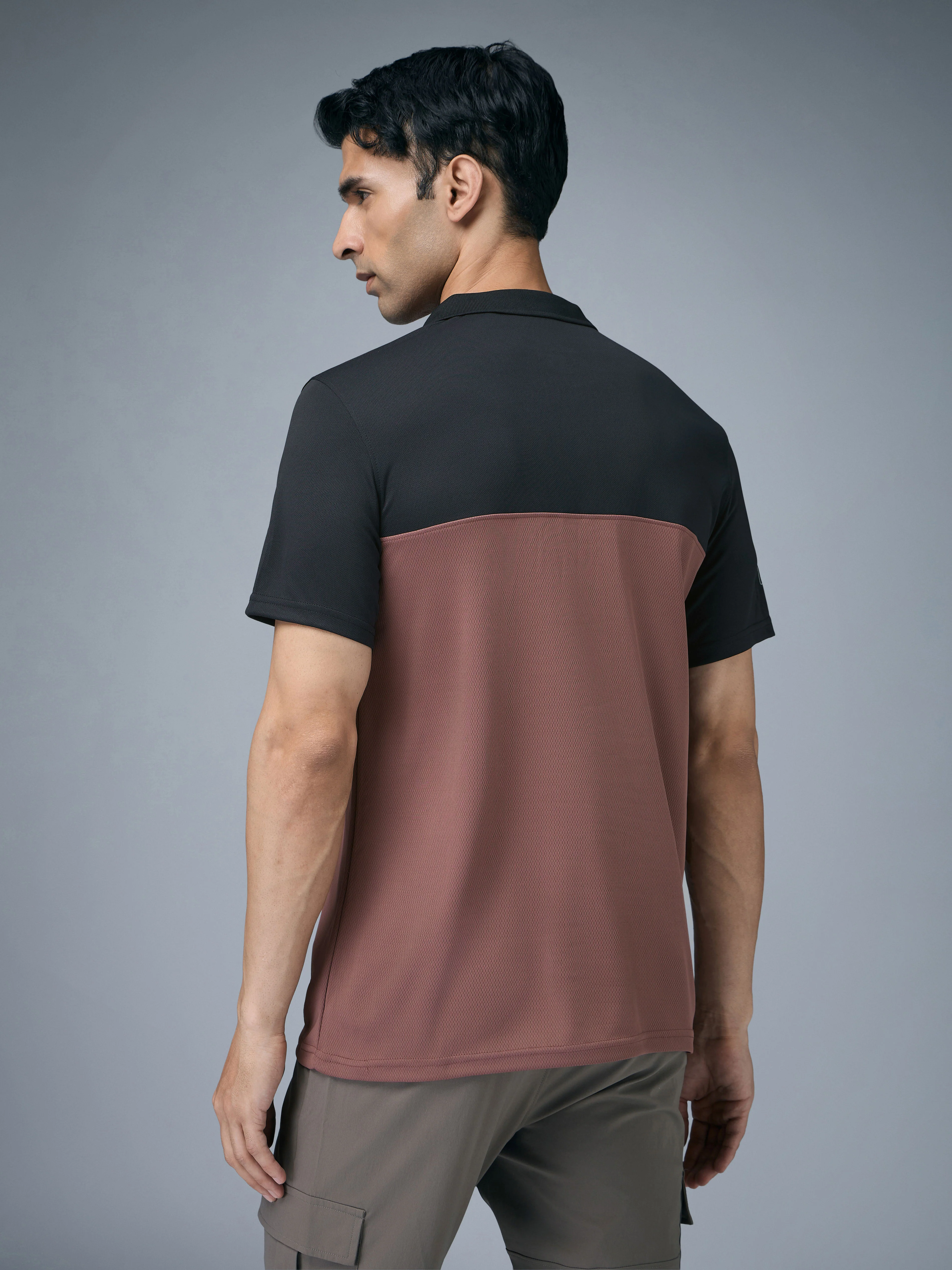 Men Colorblock Relax Fit Polo T-shirt with TECHNO COOL+ - Image 3