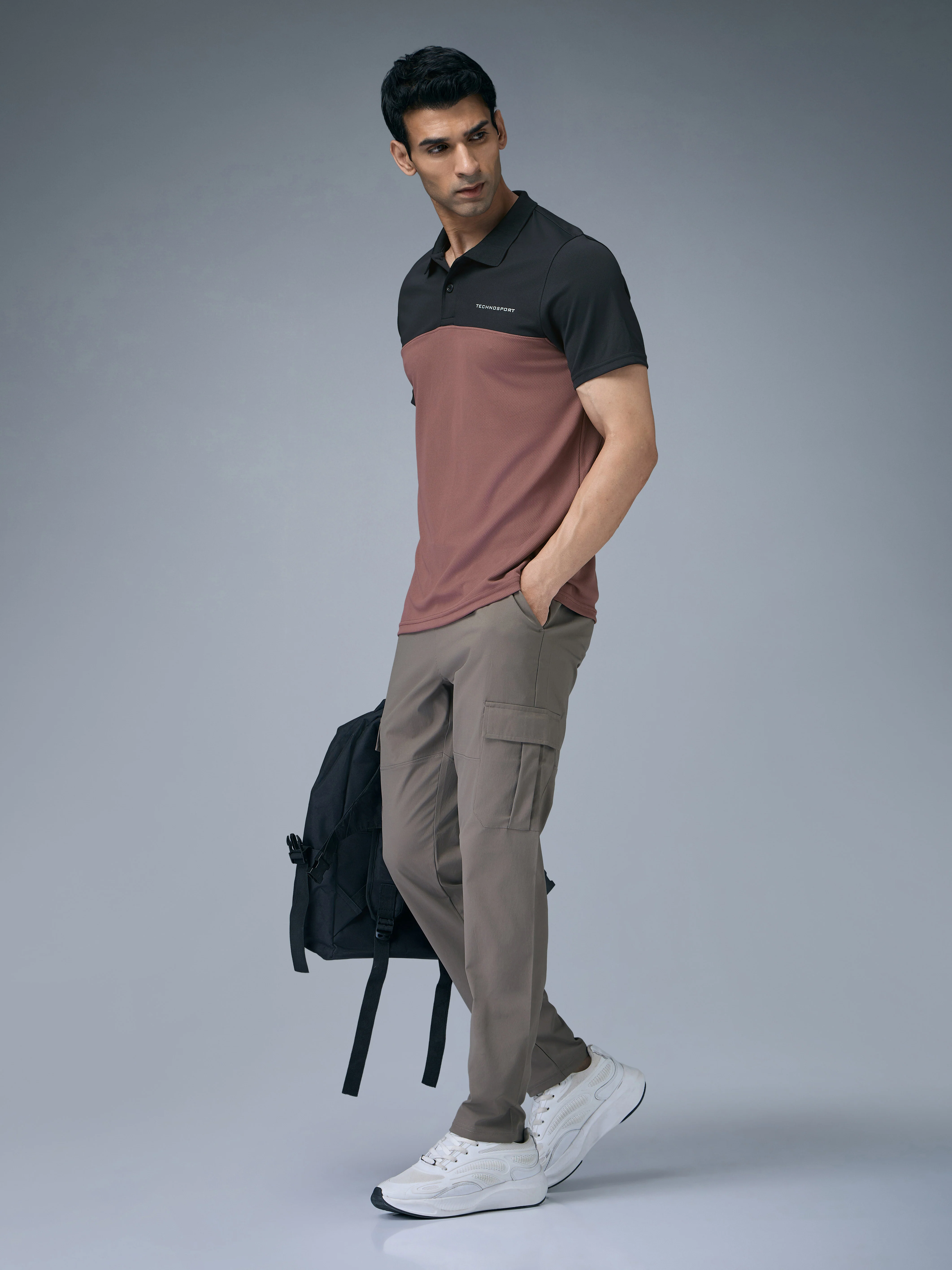 Men Colorblock Relax Fit Polo T-shirt with TECHNO COOL+ - Image 5