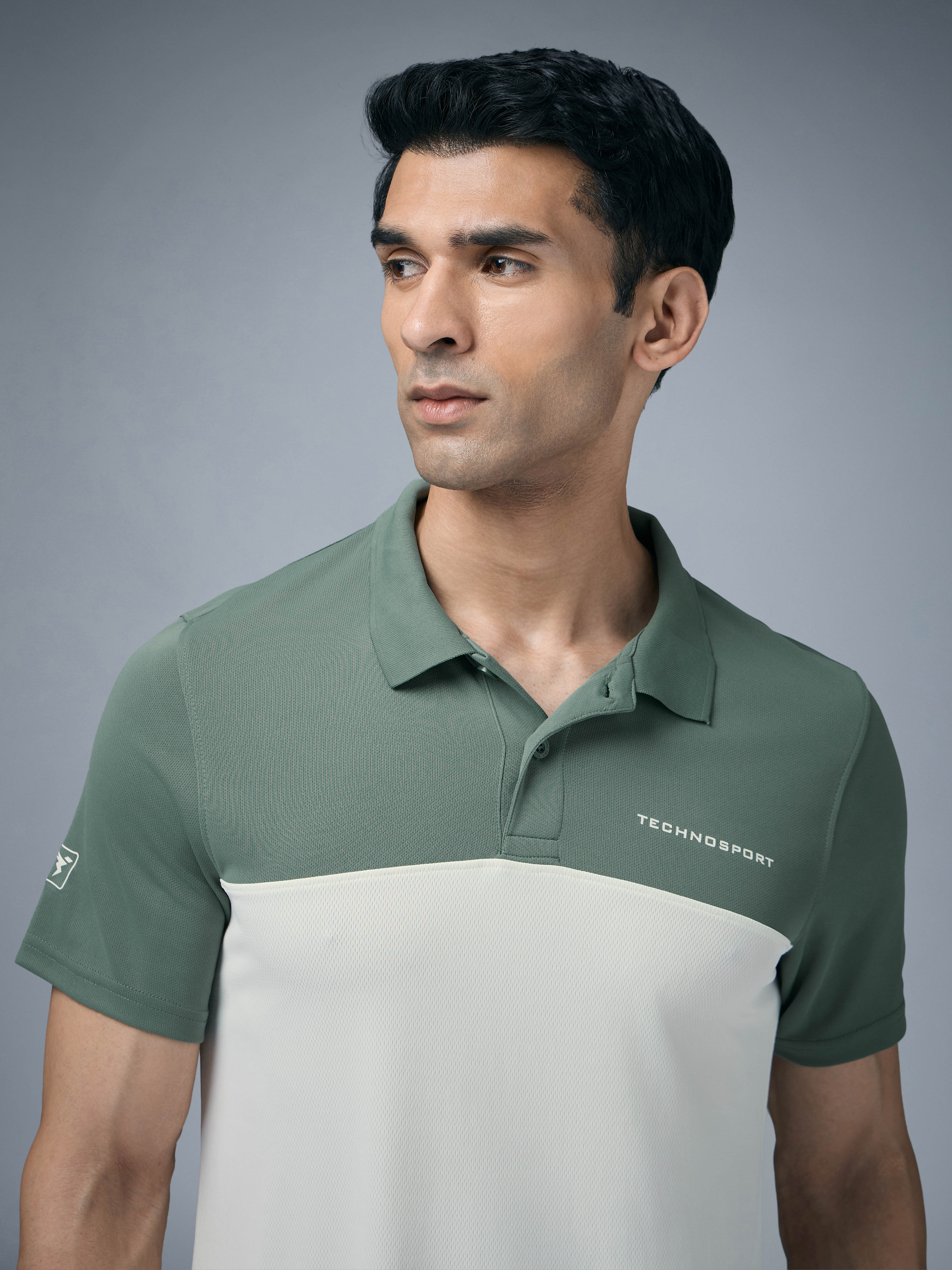 Men Colorblock Relax Fit Polo T-shirt with TECHNO COOL+ - Image 6