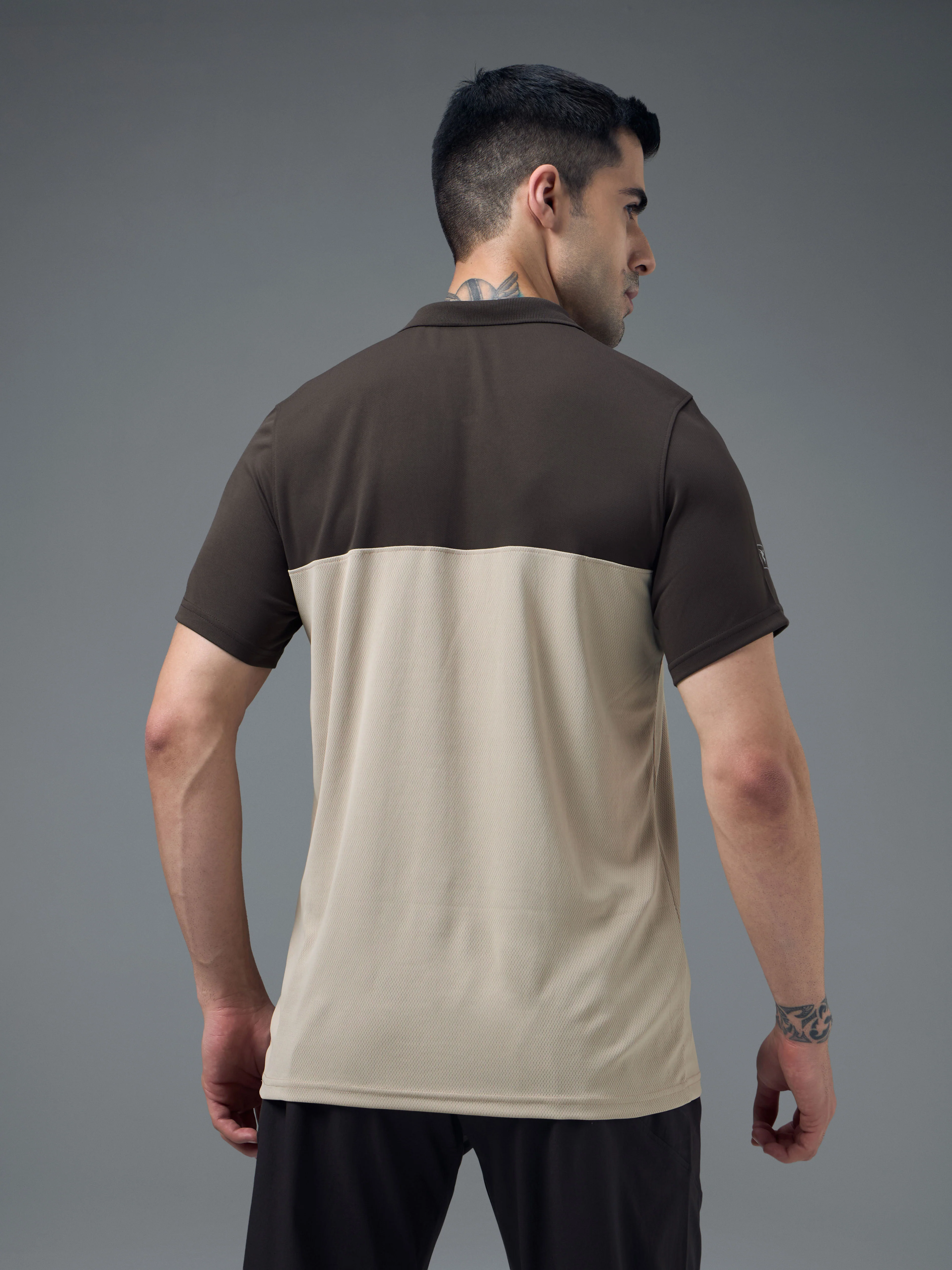 Men Colorblock Relax Fit Polo T-shirt with TECHNO COOL+ - Image 3