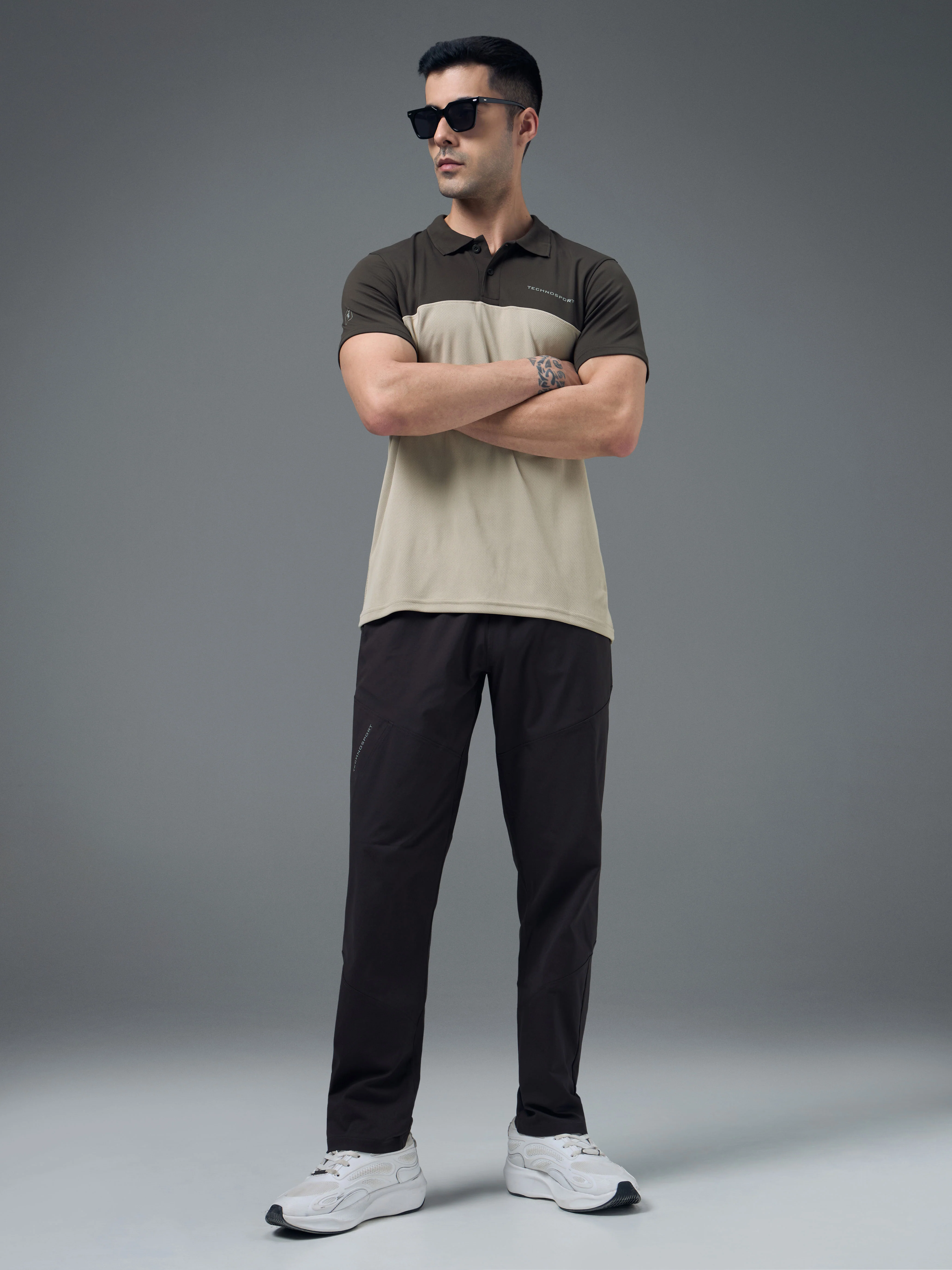 Men Colorblock Relax Fit Polo T-shirt with TECHNO COOL+ - Image 5