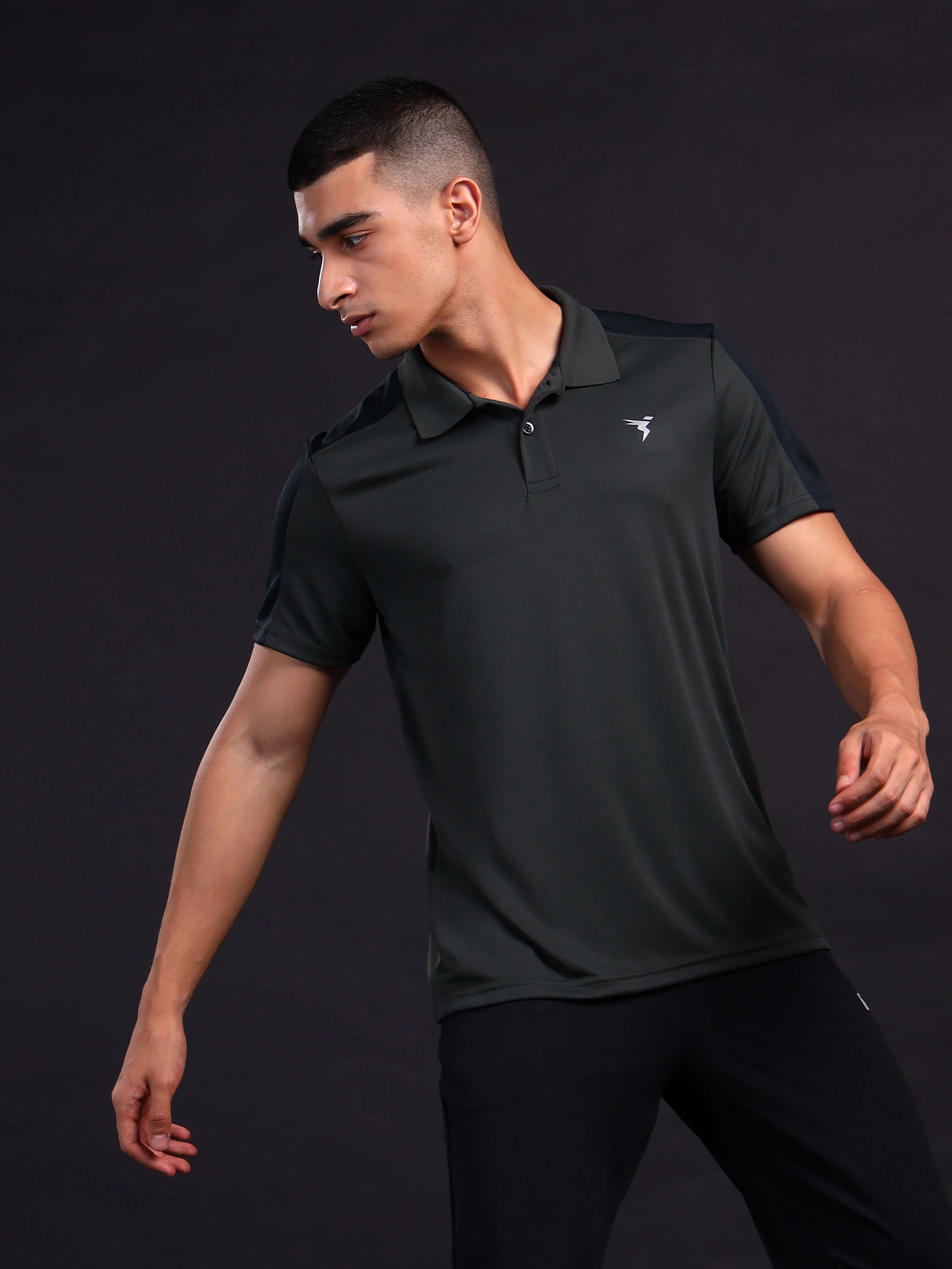 Men Colorblock Relax Fit Polo T-shirt with TECHNO COOL+