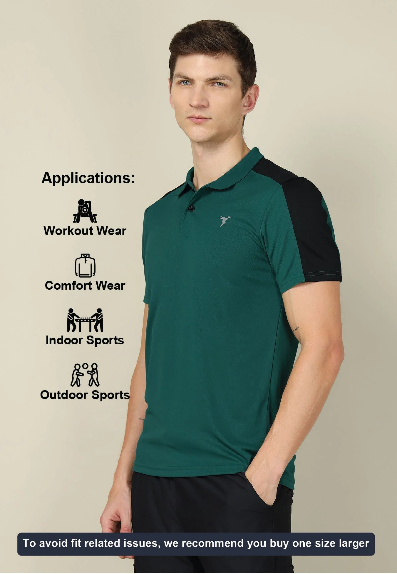 Men Colorblock Relax Fit Polo T-shirt with TECHNO COOL+ - Image 5