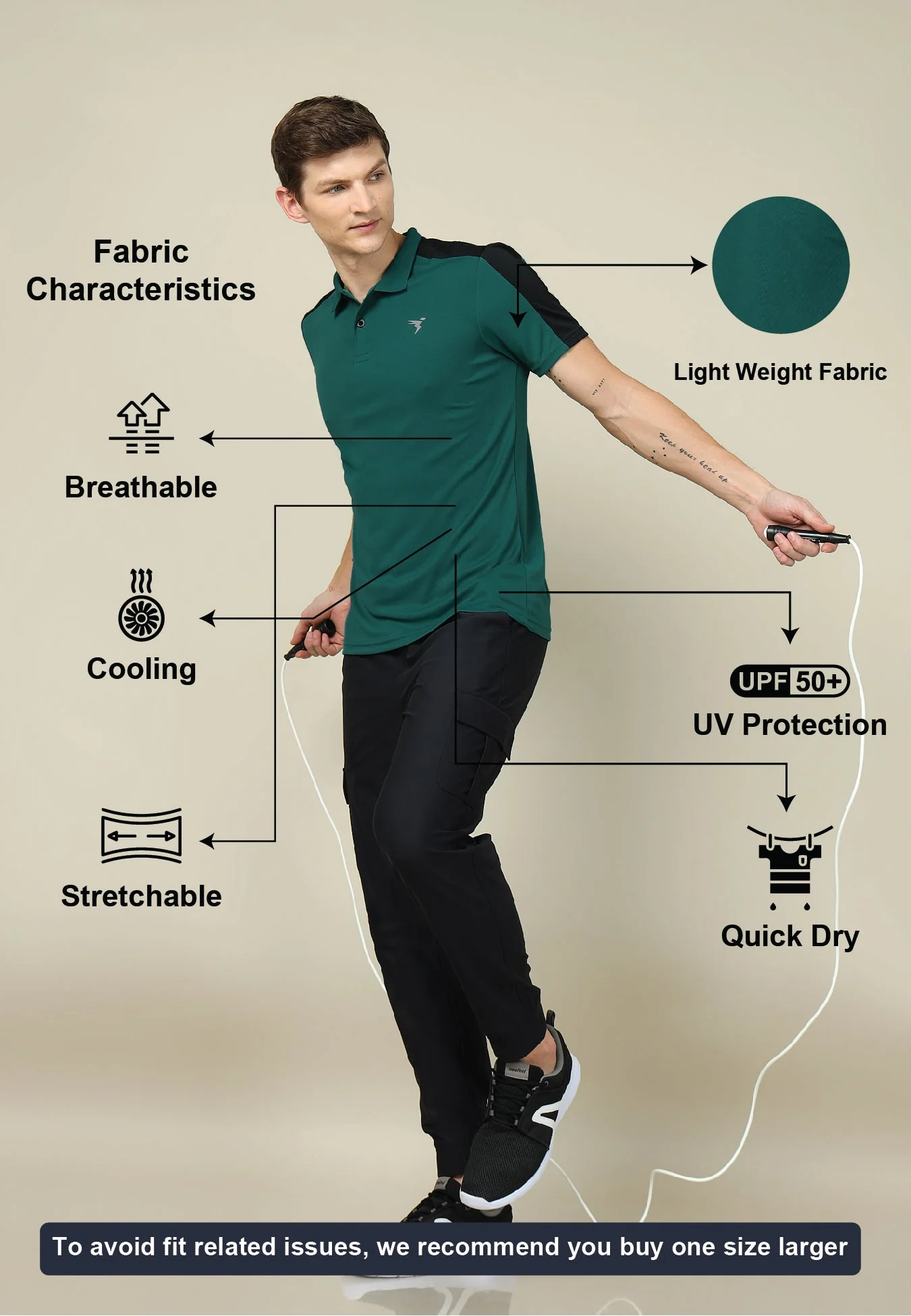 Men Colorblock Relax Fit Polo T-shirt with TECHNO COOL+ - Image 6