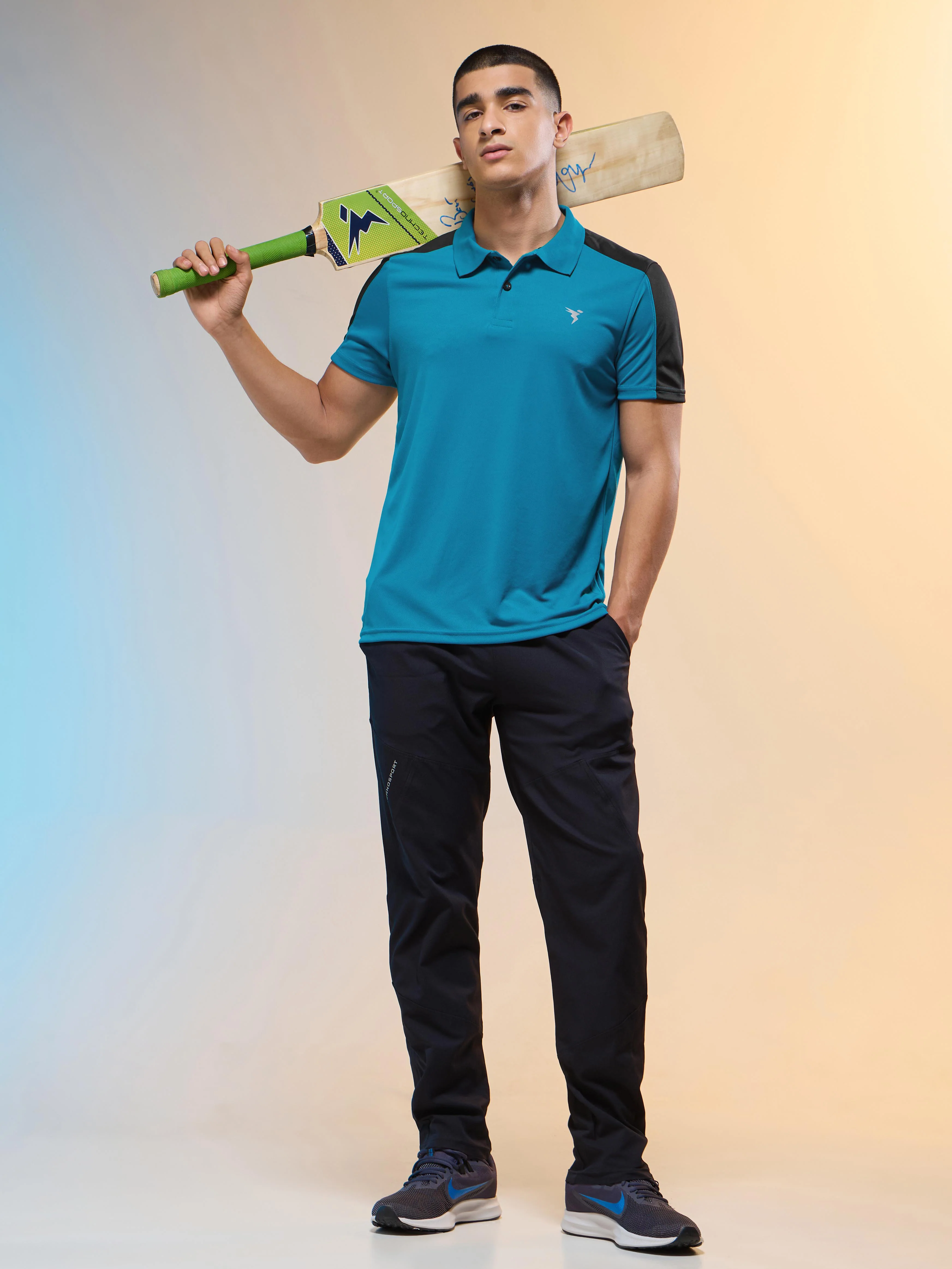 Men Colorblock Relax Fit Polo T-shirt with TECHNO COOL+ - Image 5