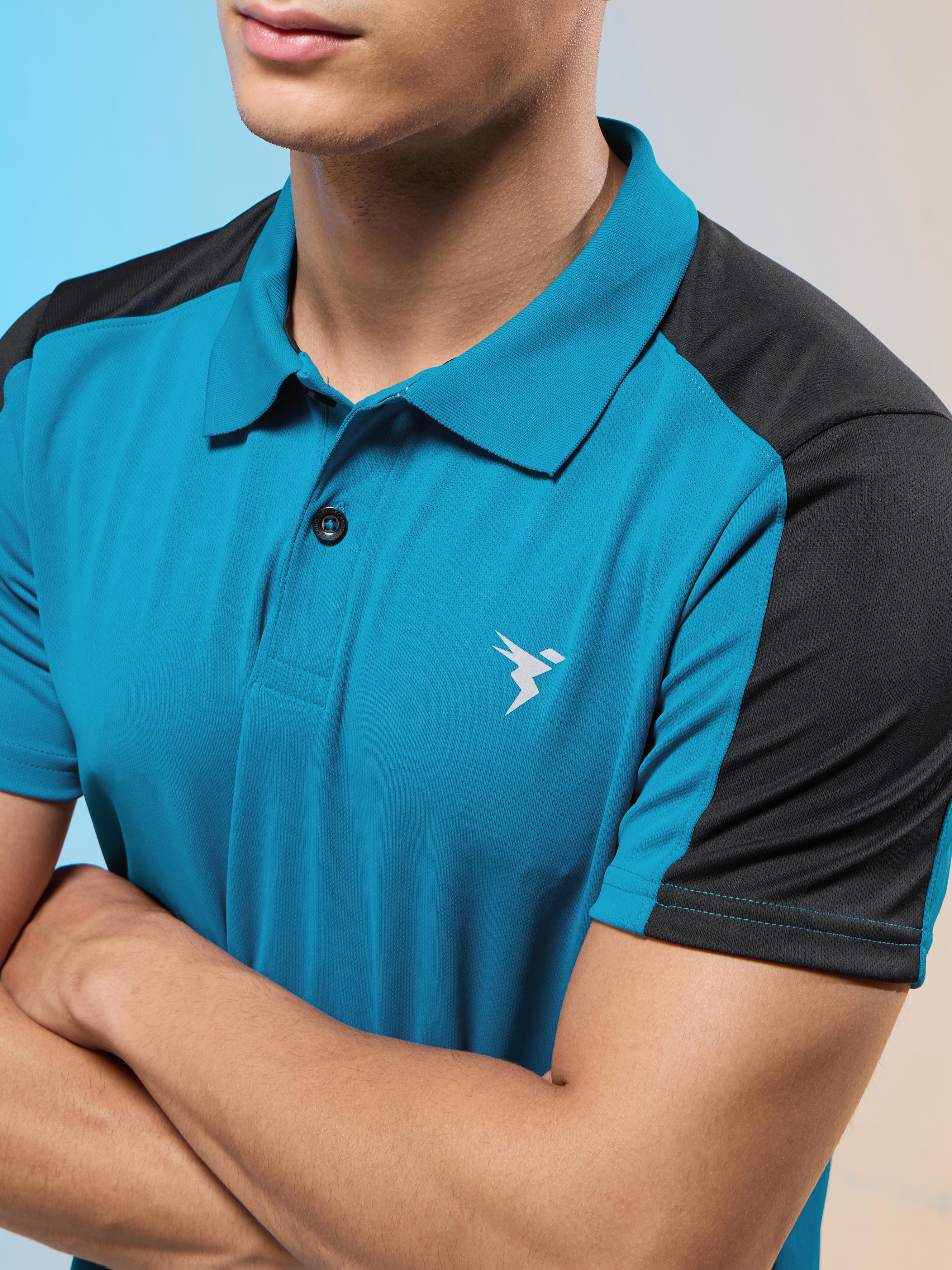 Men Colorblock Relax Fit Polo T-shirt with TECHNO COOL+ - Image 6