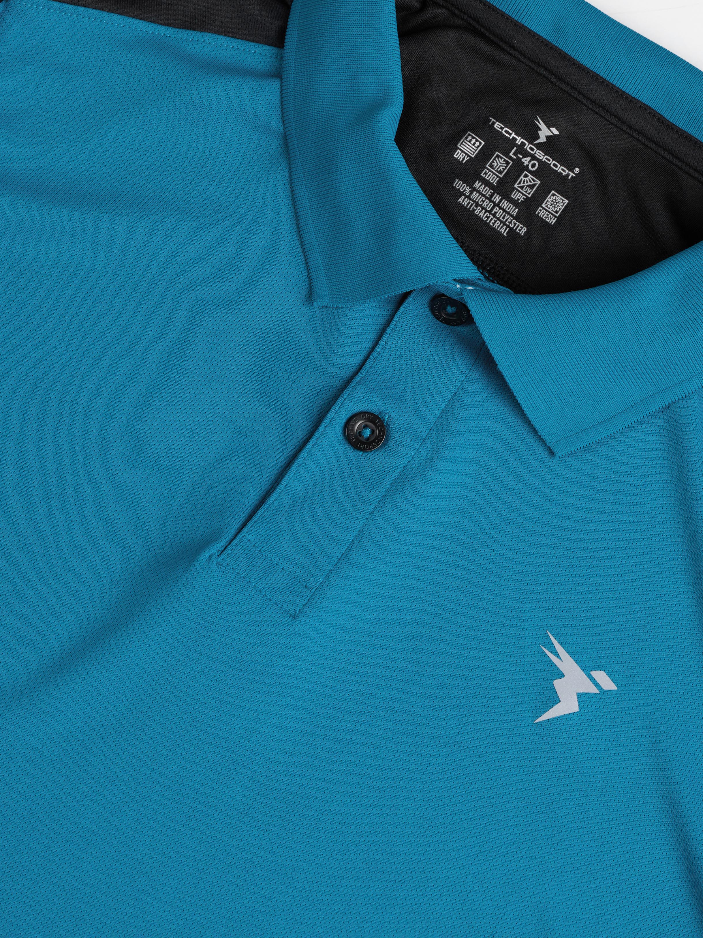 Men Colorblock Relax Fit Polo T-shirt with TECHNO COOL+ - Image 7