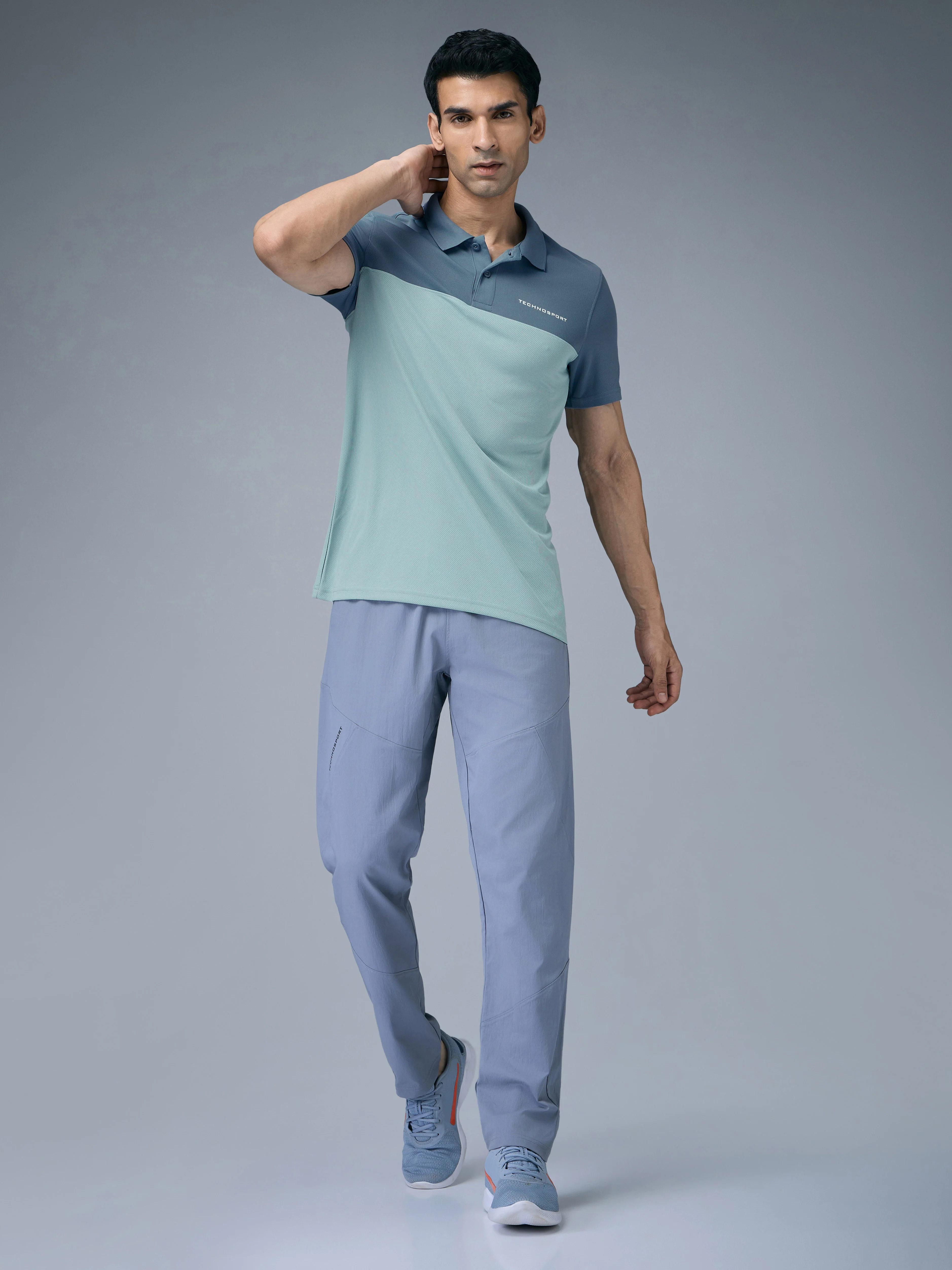 Men Colorblock Relax Fit Polo T-shirt with TECHNO COOL+ - Image 5
