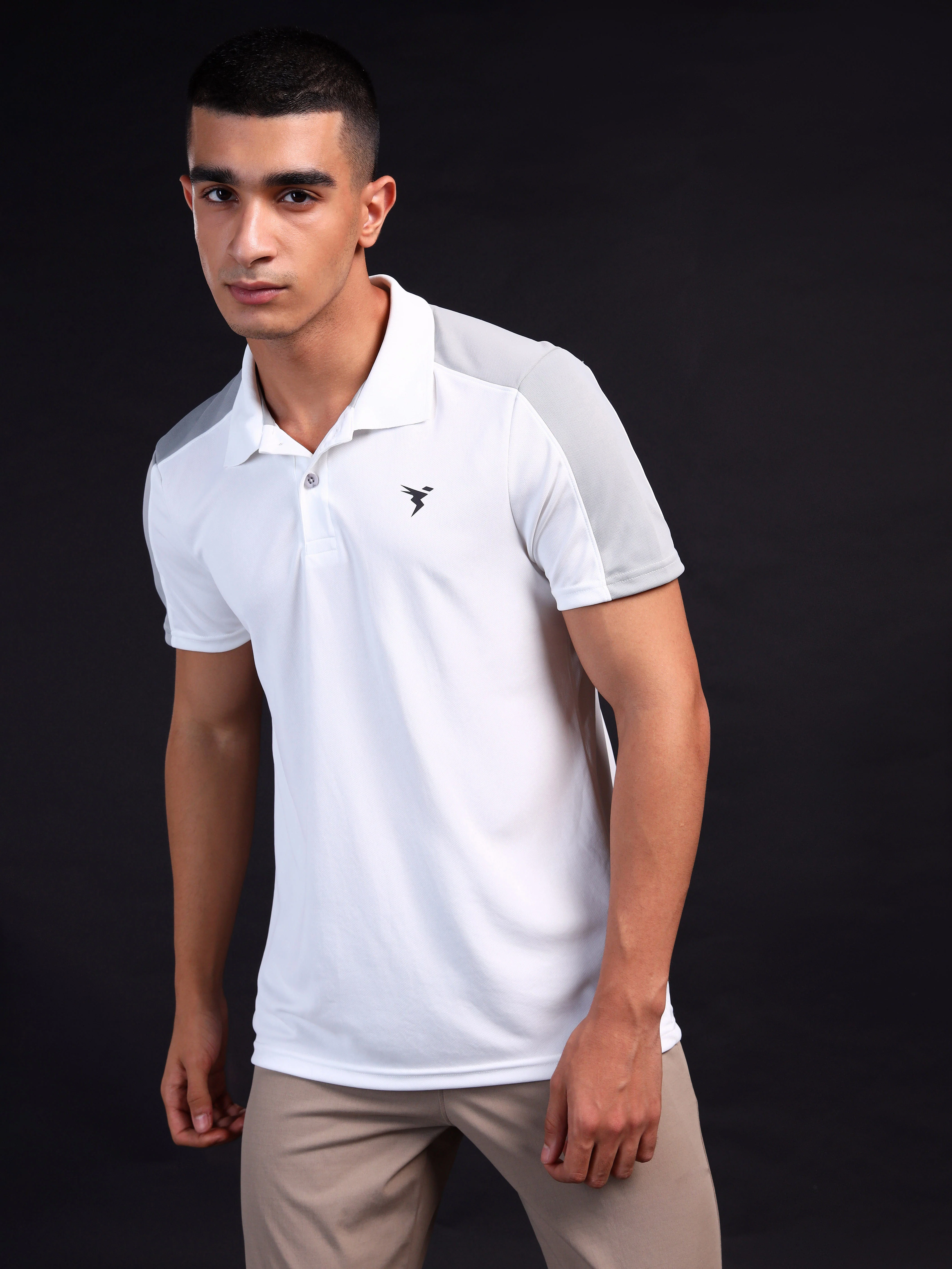 Men Colorblock Relax Fit Polo T-shirt with TECHNO COOL+