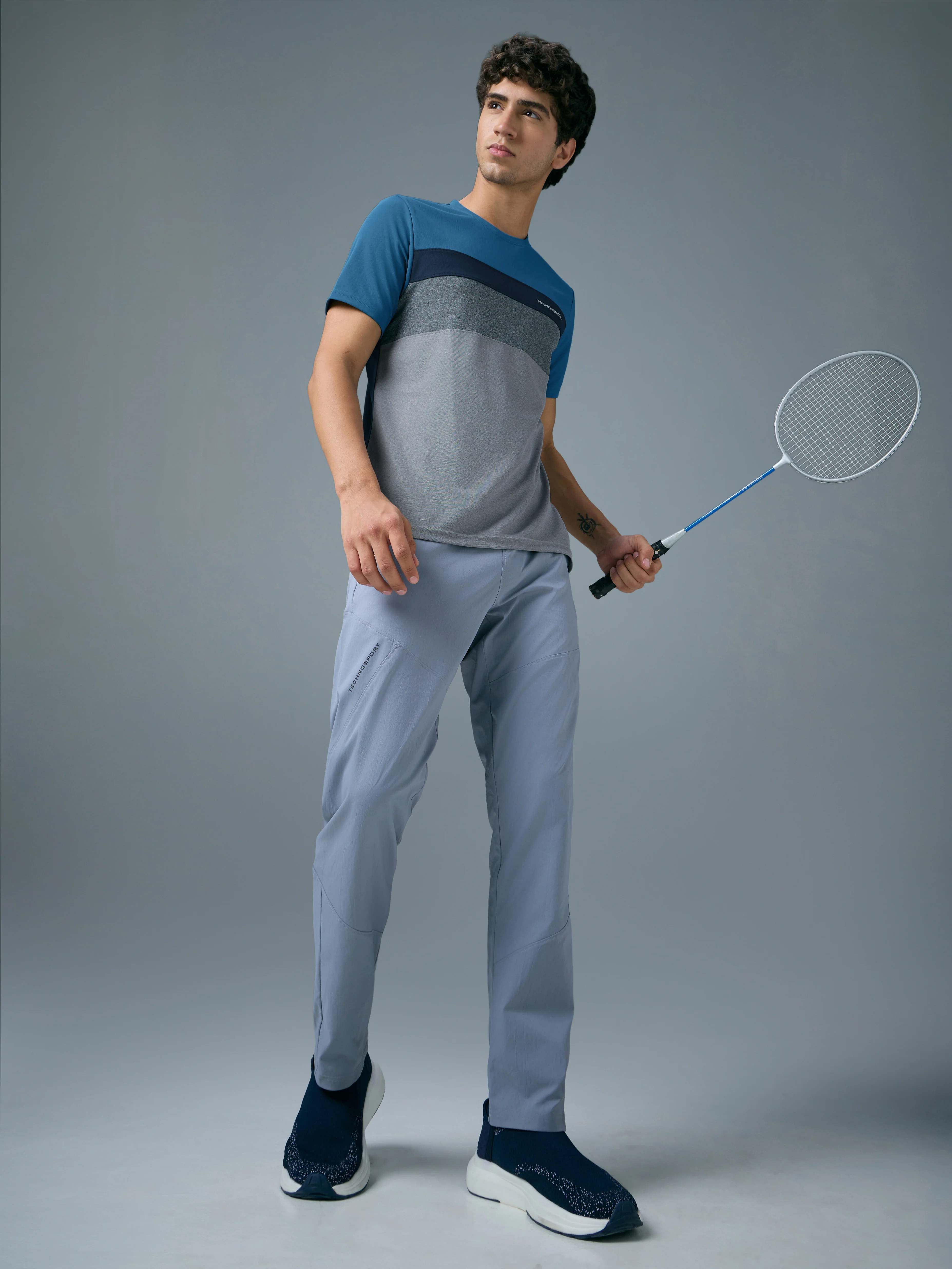 Men Colorblock Slim Fit Crew Neck T-shirt with MATPIQ - Image 5