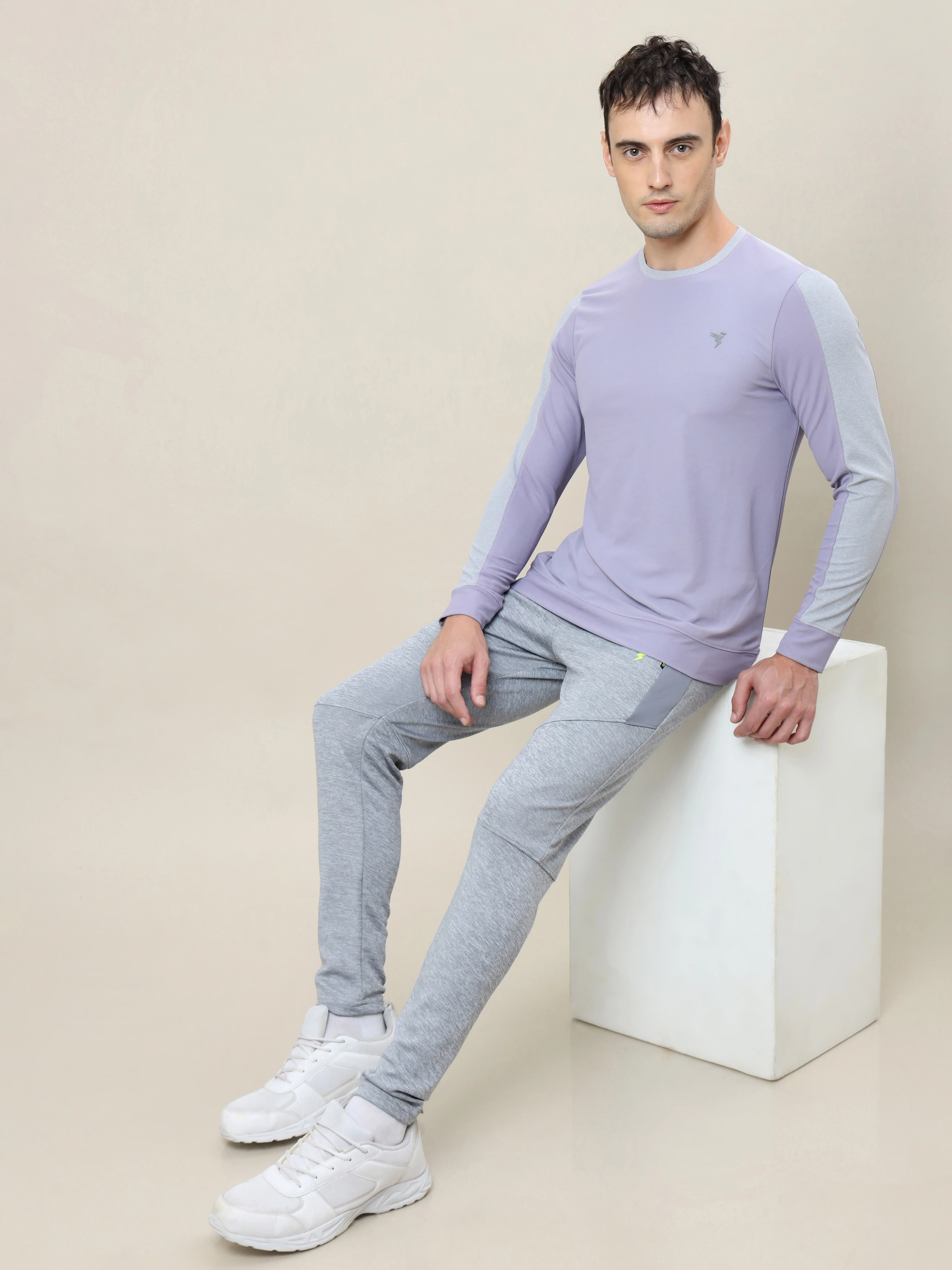 Men Colorblock Slim Fit Crew Neck T-shirt with MATPIQ (Pack of 2) - Image 5