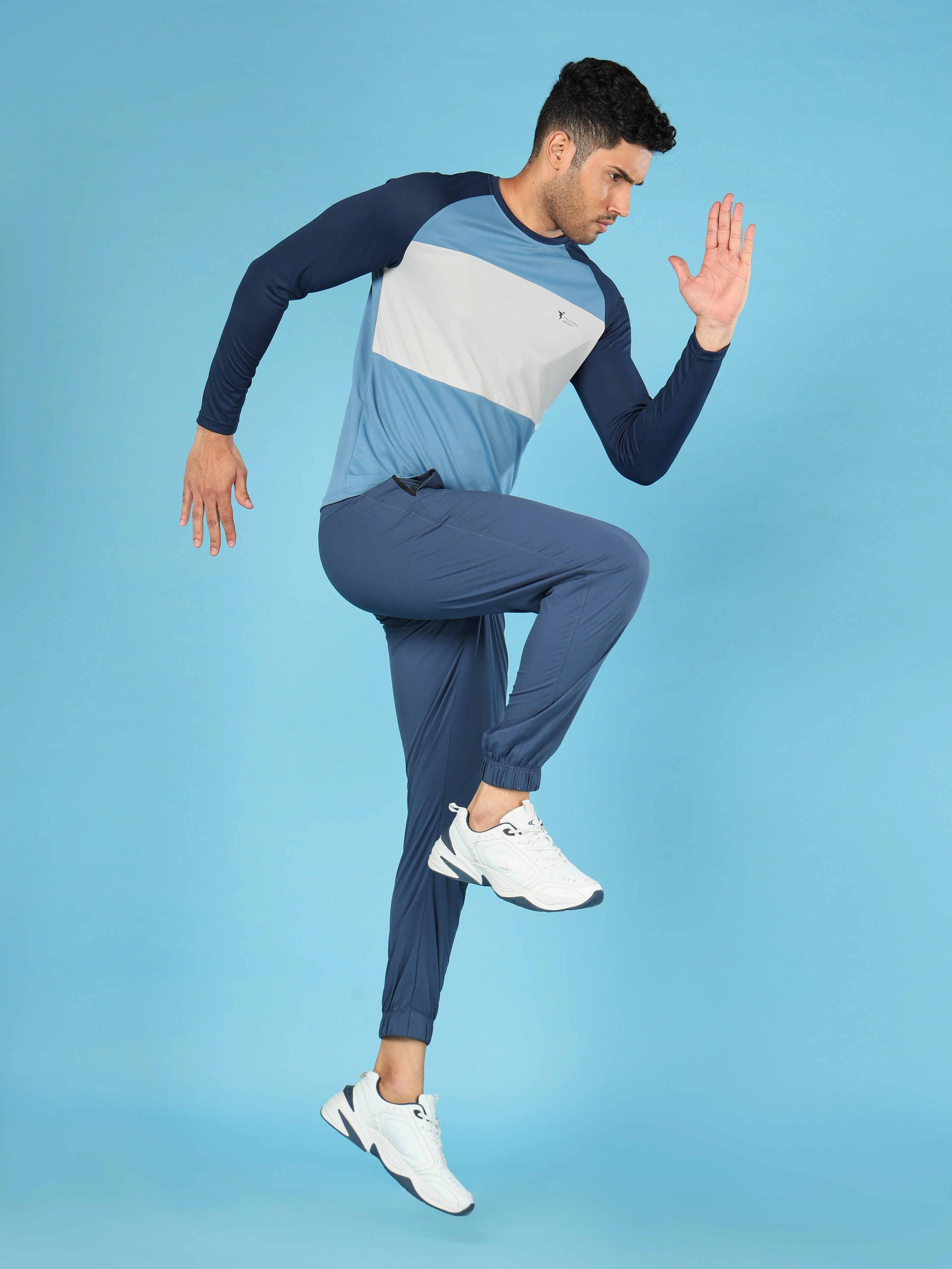 Men Colorblock Slim Fit Crew Neck T-shirt with TECHNO COOL+ - Image 5