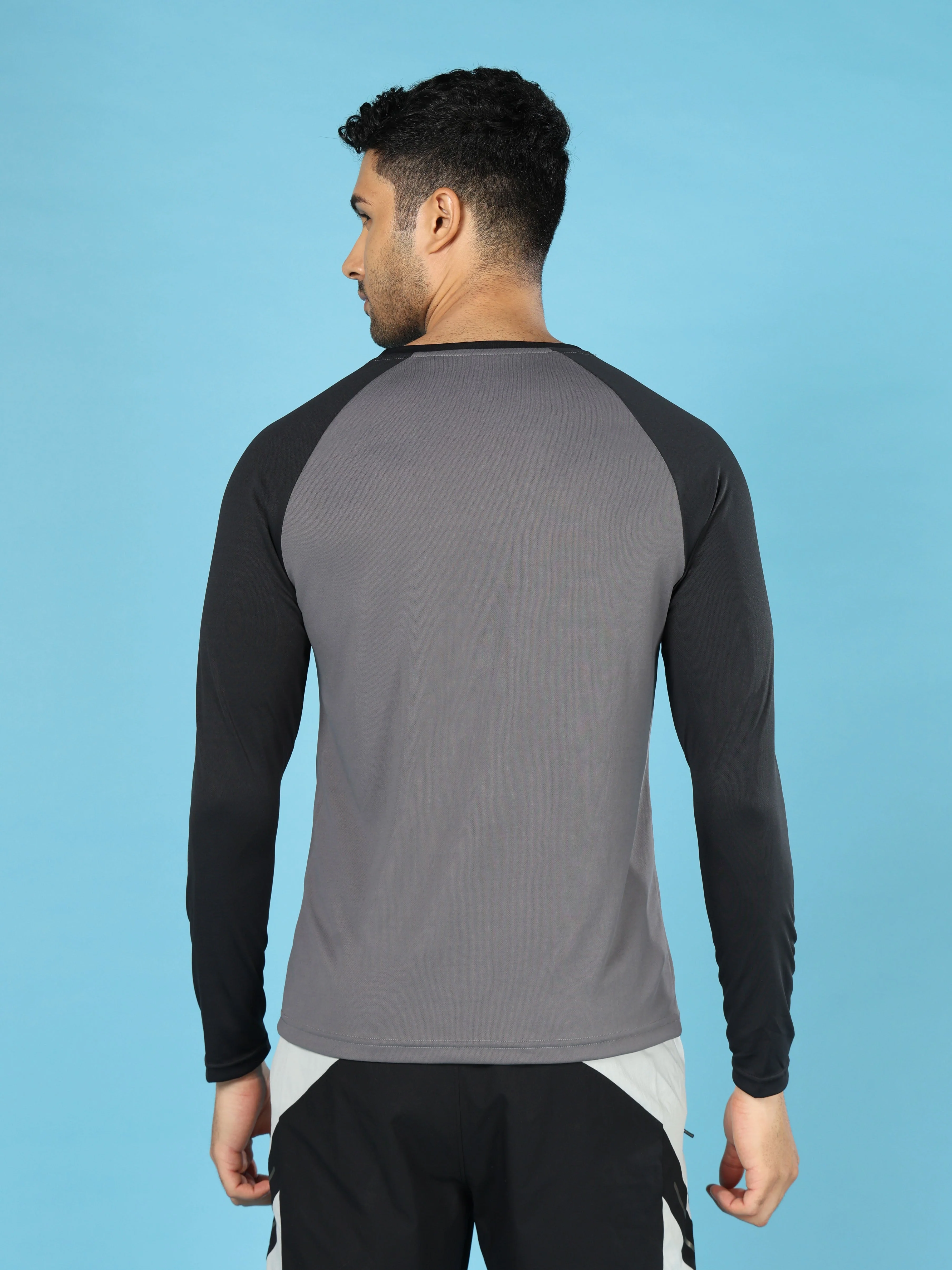 Men Colorblock Slim Fit Crew Neck T-shirt with TECHNO COOL+ - Image 3