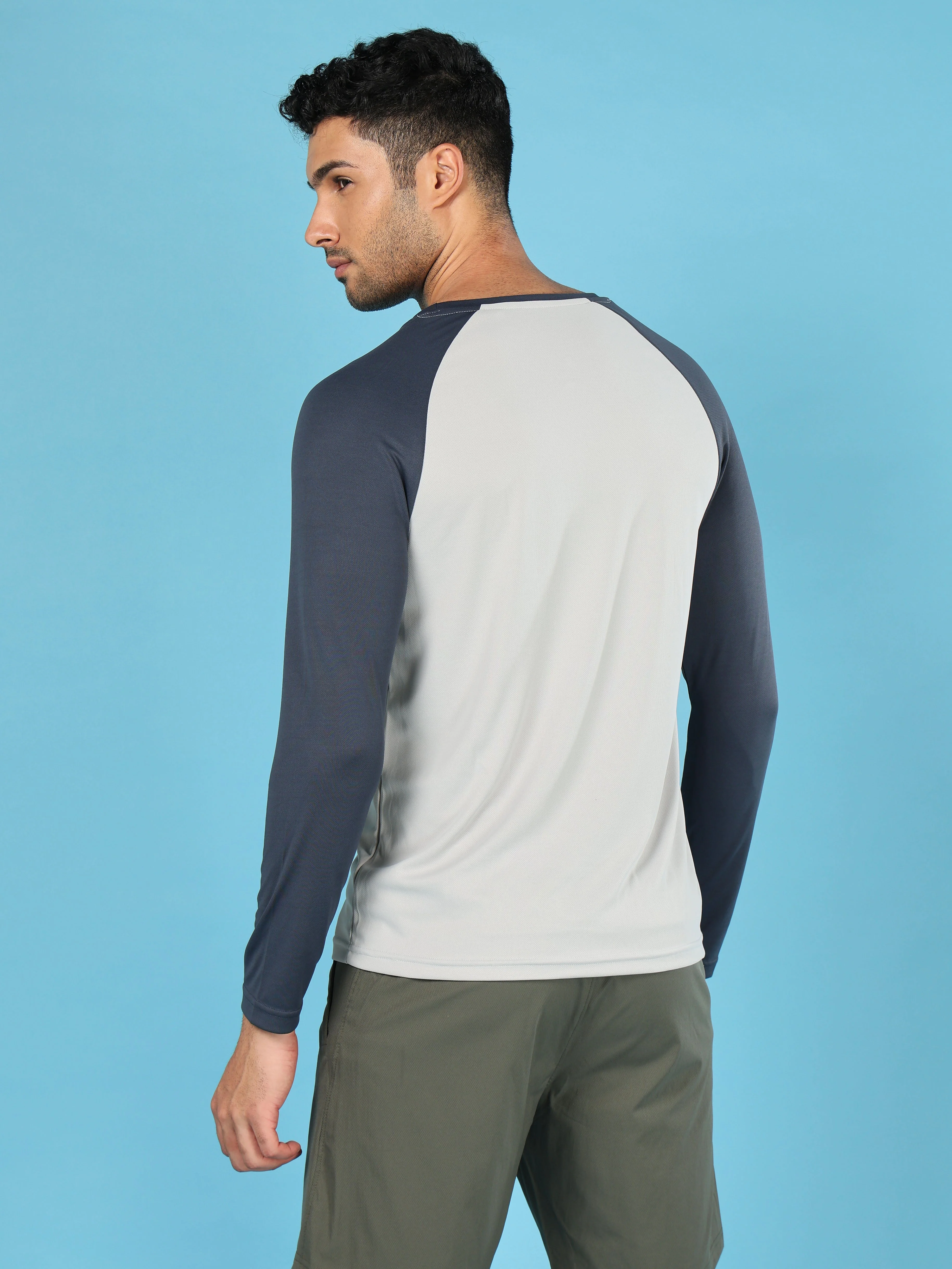 Men Colorblock Slim Fit Crew Neck T-shirt with TECHNO COOL+ - Image 3