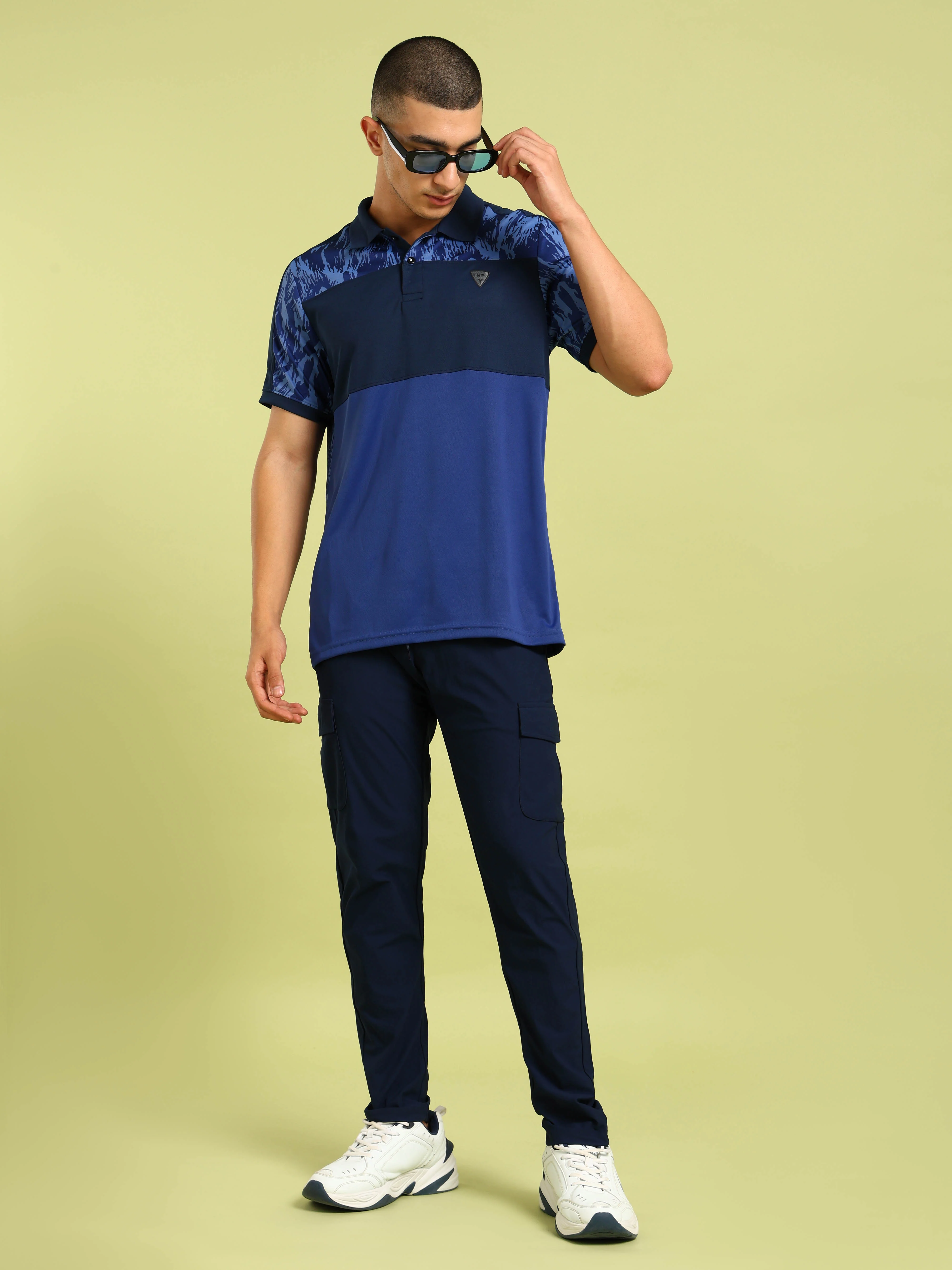 Men Colorblock Slim Fit Polo Sports T-shirt with DOUBLE COOL - Image 5