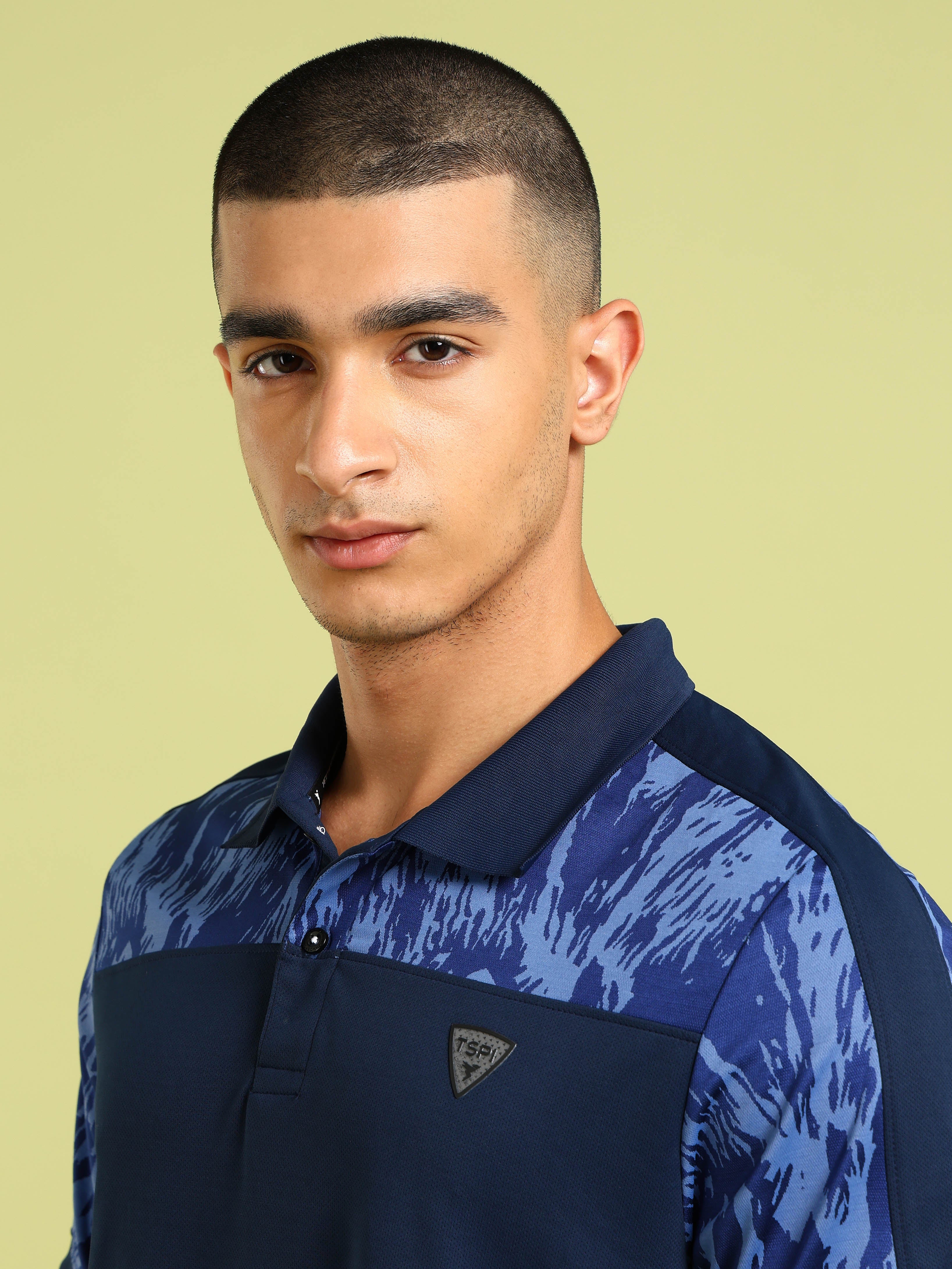 Men Colorblock Slim Fit Polo Sports T-shirt with DOUBLE COOL - Image 6