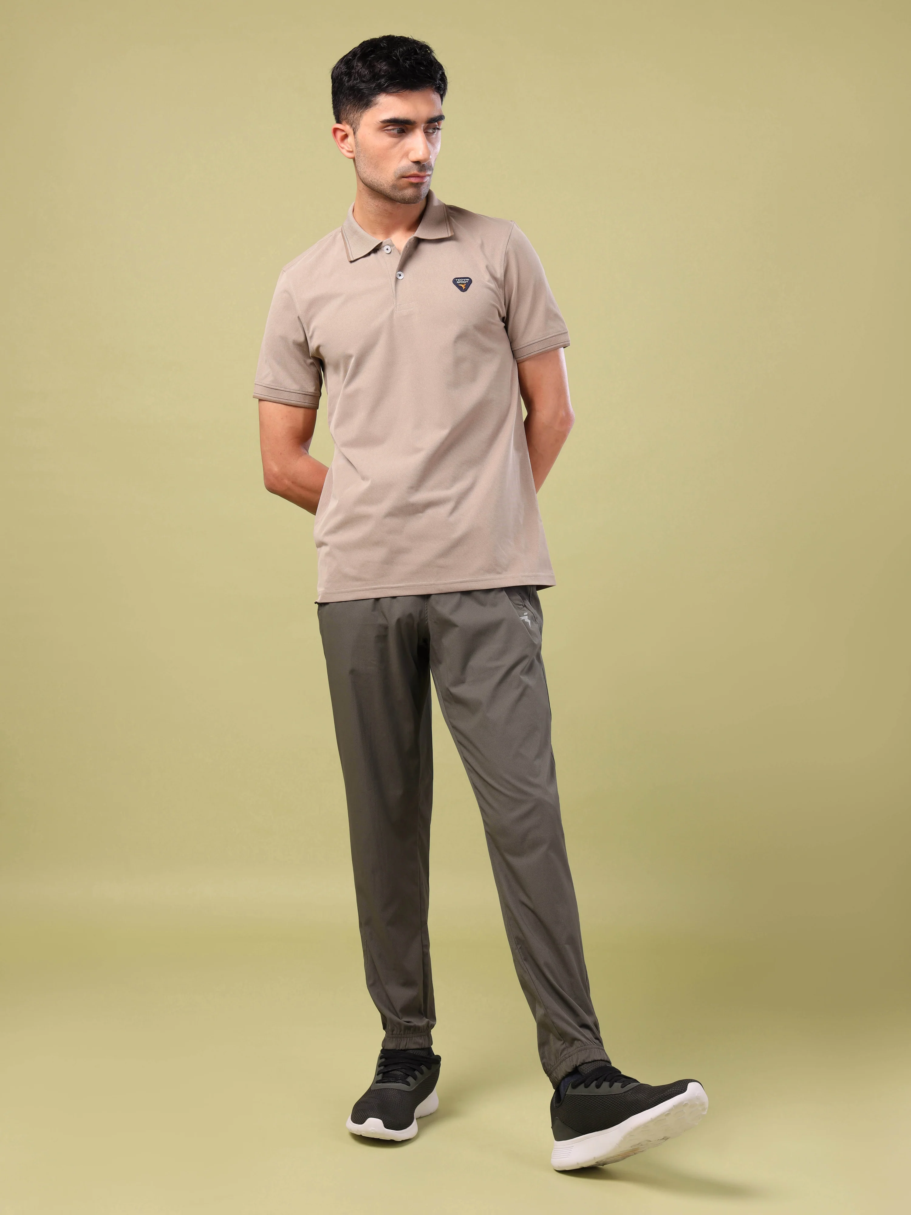 Men Solid Slim Fit Polo T-shirt with ELASTO PLUS - Image 5