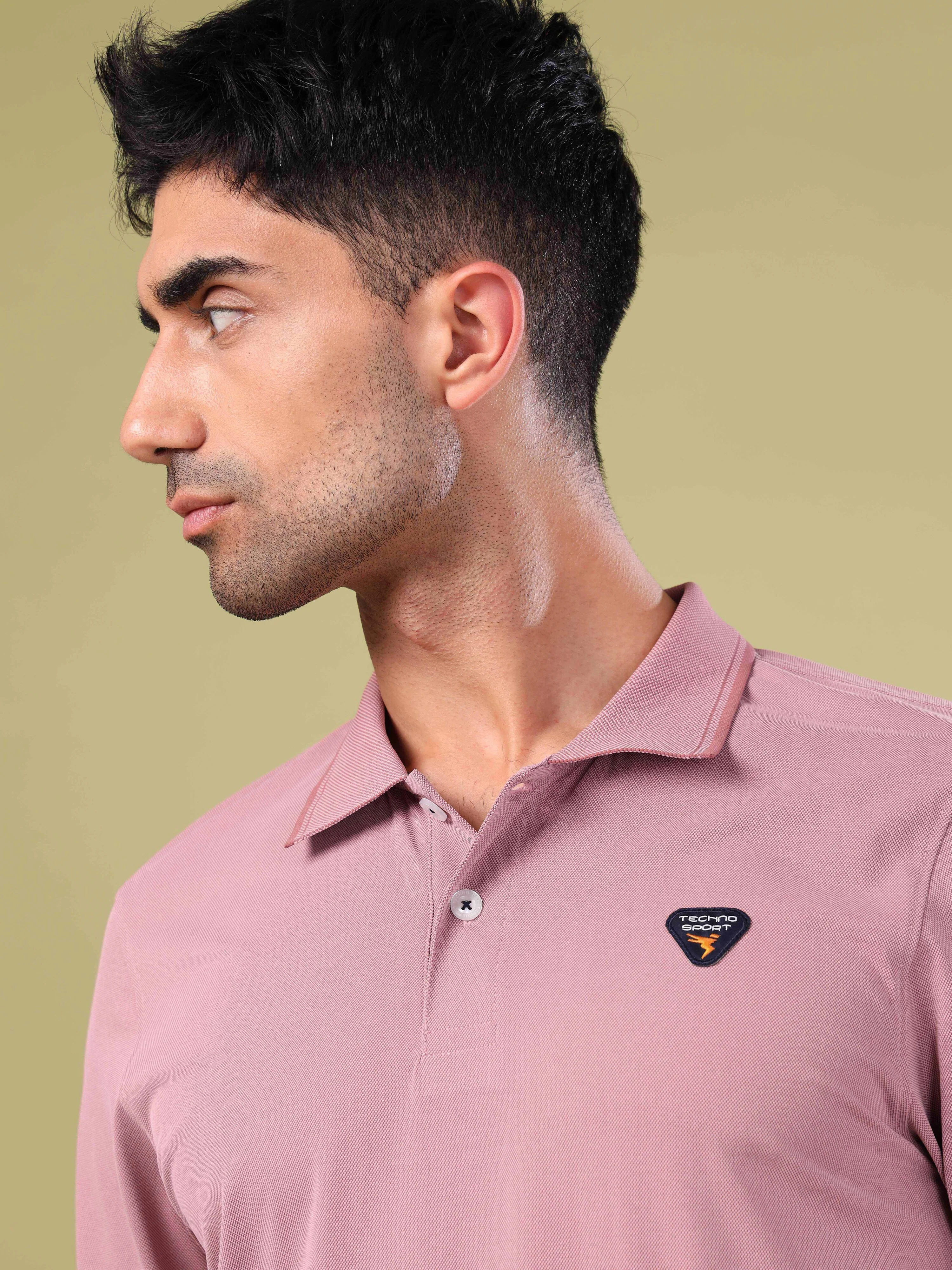 Men Solid Slim Fit Polo T-shirt with ELASTO PLUS - Image 6
