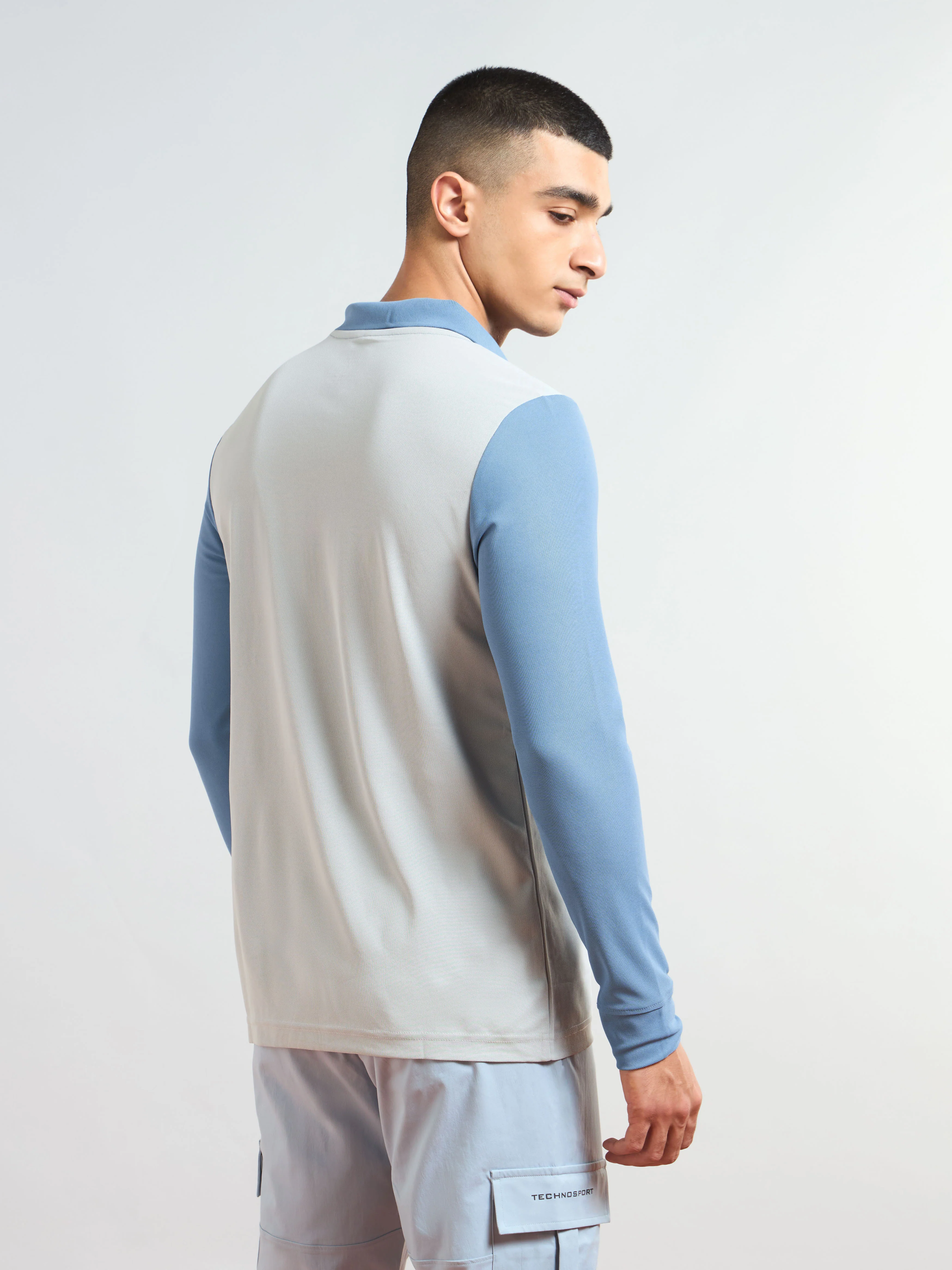 Men Colorblock Slim Fit Polo T-shirt with MATPIQ - Image 3
