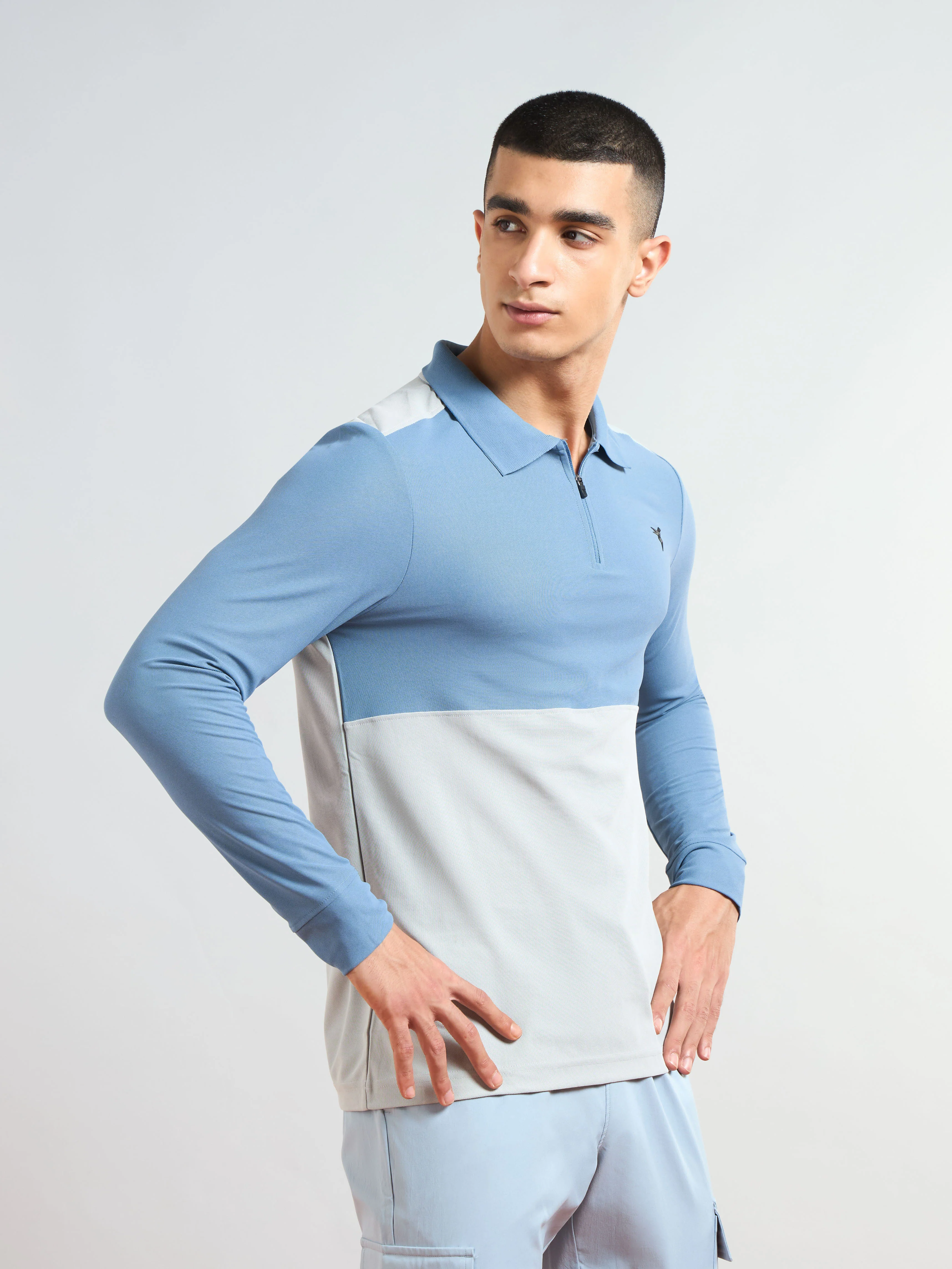 Men Colorblock Slim Fit Polo T-shirt with MATPIQ - Image 4