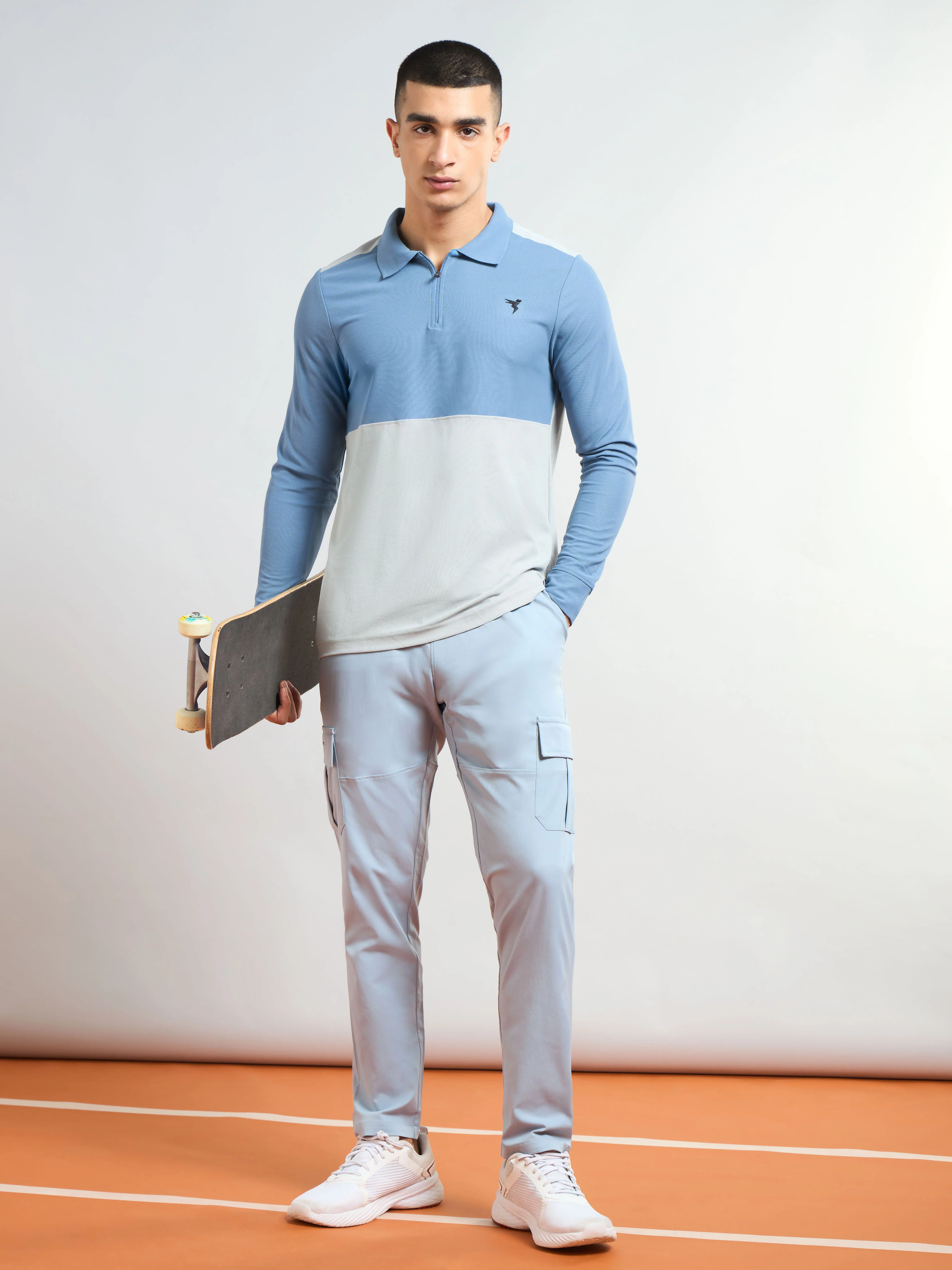 Men Colorblock Slim Fit Polo T-shirt with MATPIQ - Image 5