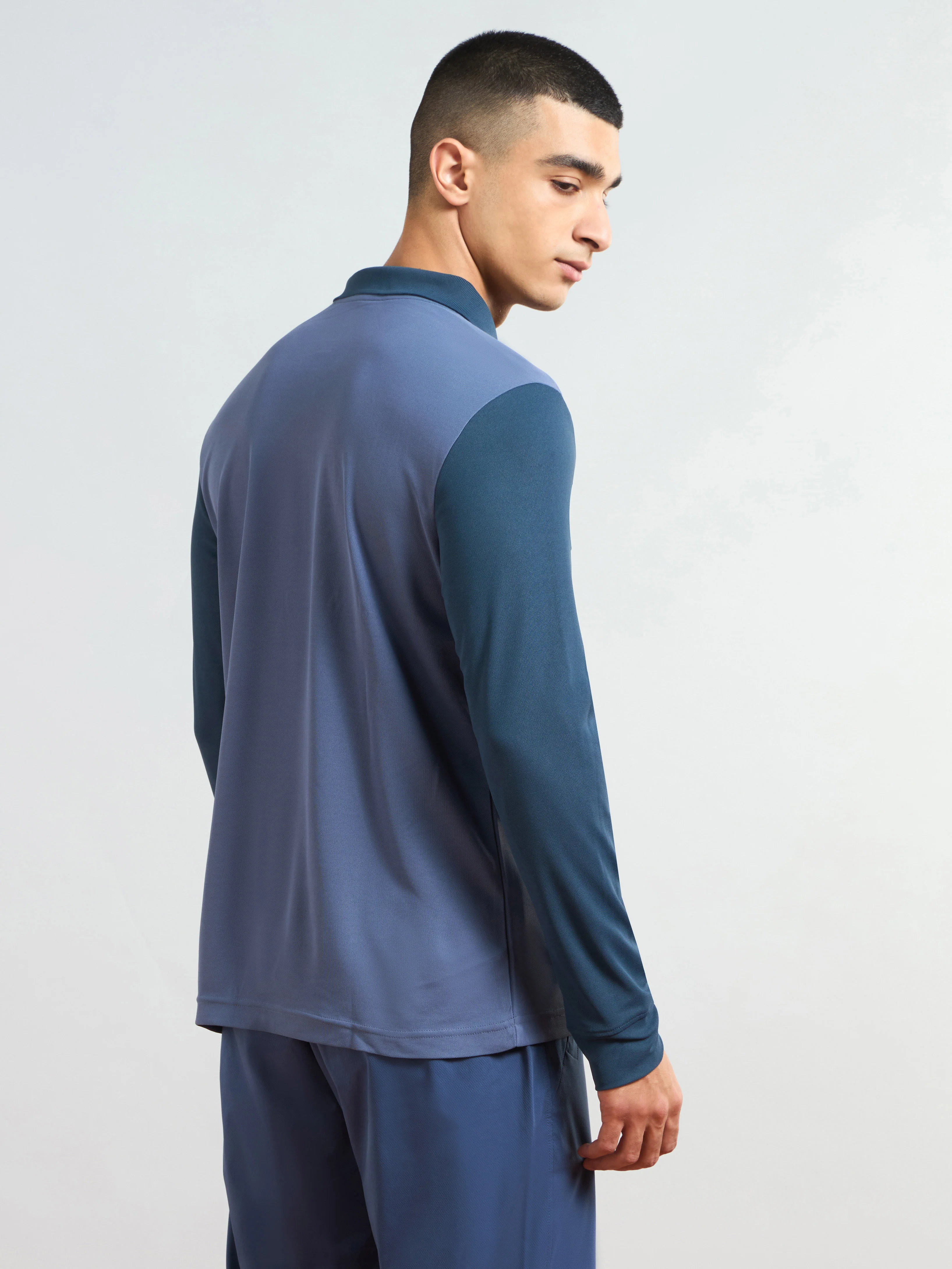 Men Colorblock Slim Fit Polo T-shirt with MATPIQ - Image 2