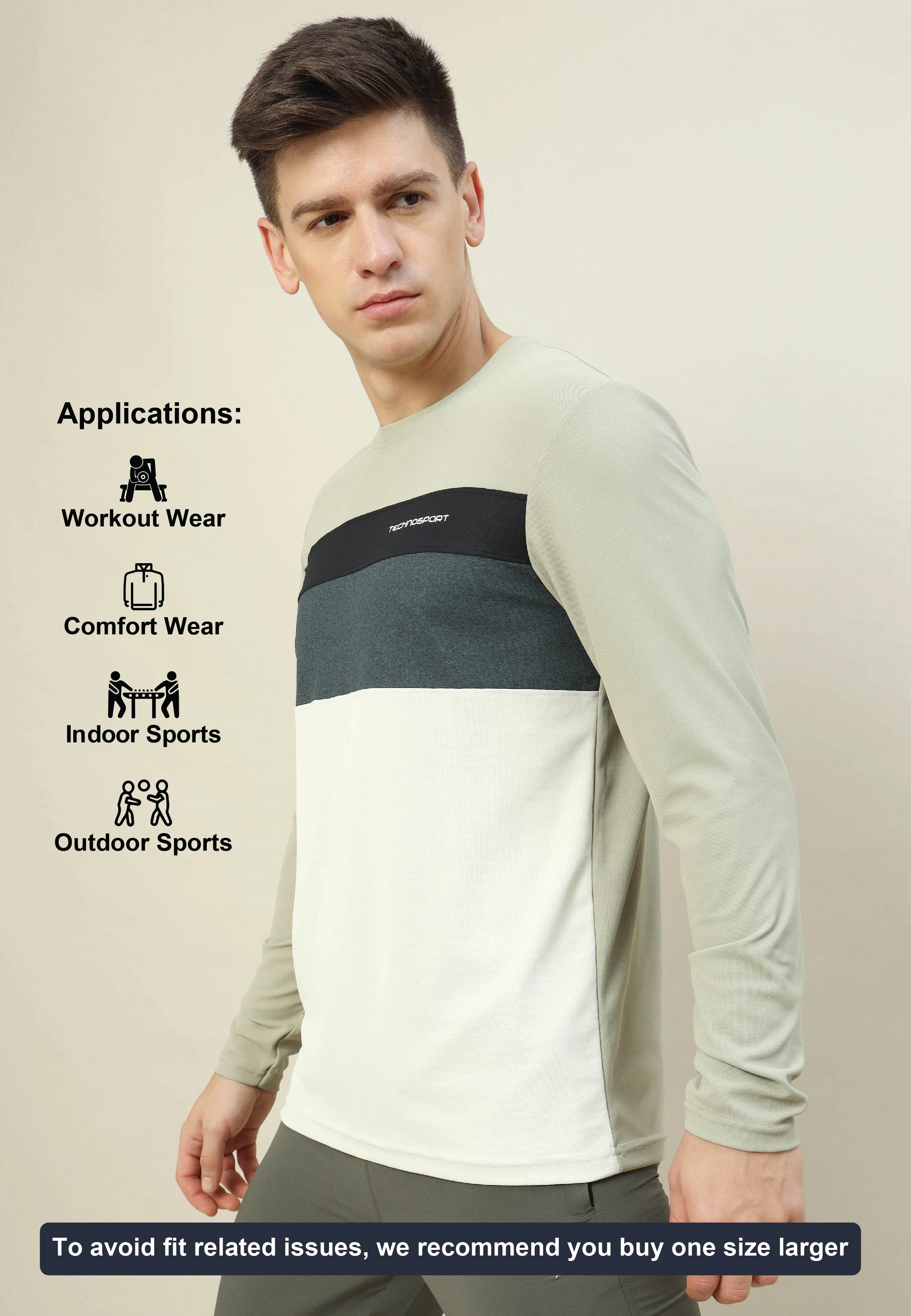 Men Colorblock Slim Fit T-shirt with MATPIQ - Image 5