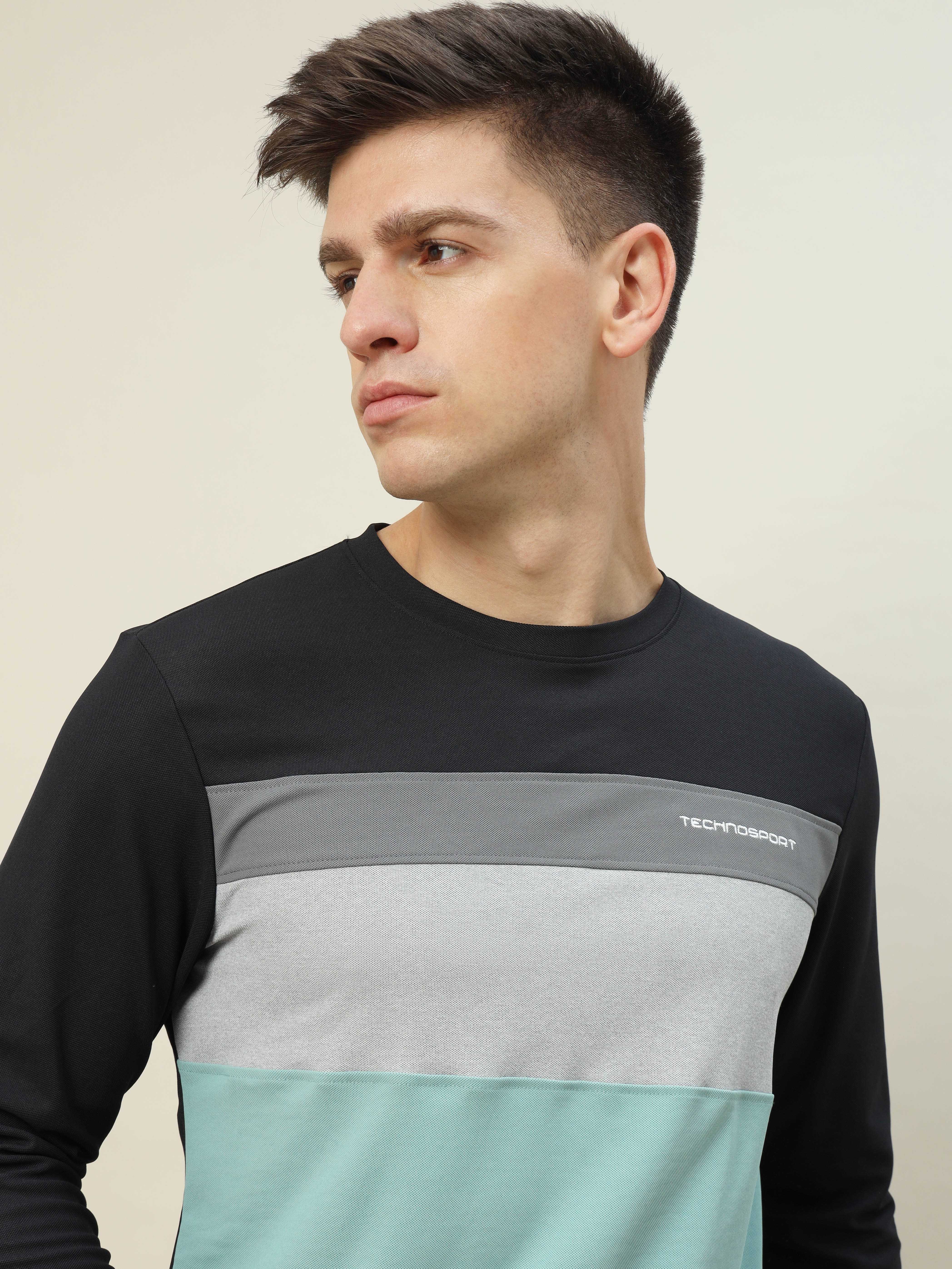 Men Colorblock Slim Fit T-shirt with MATPIQ - Image 6