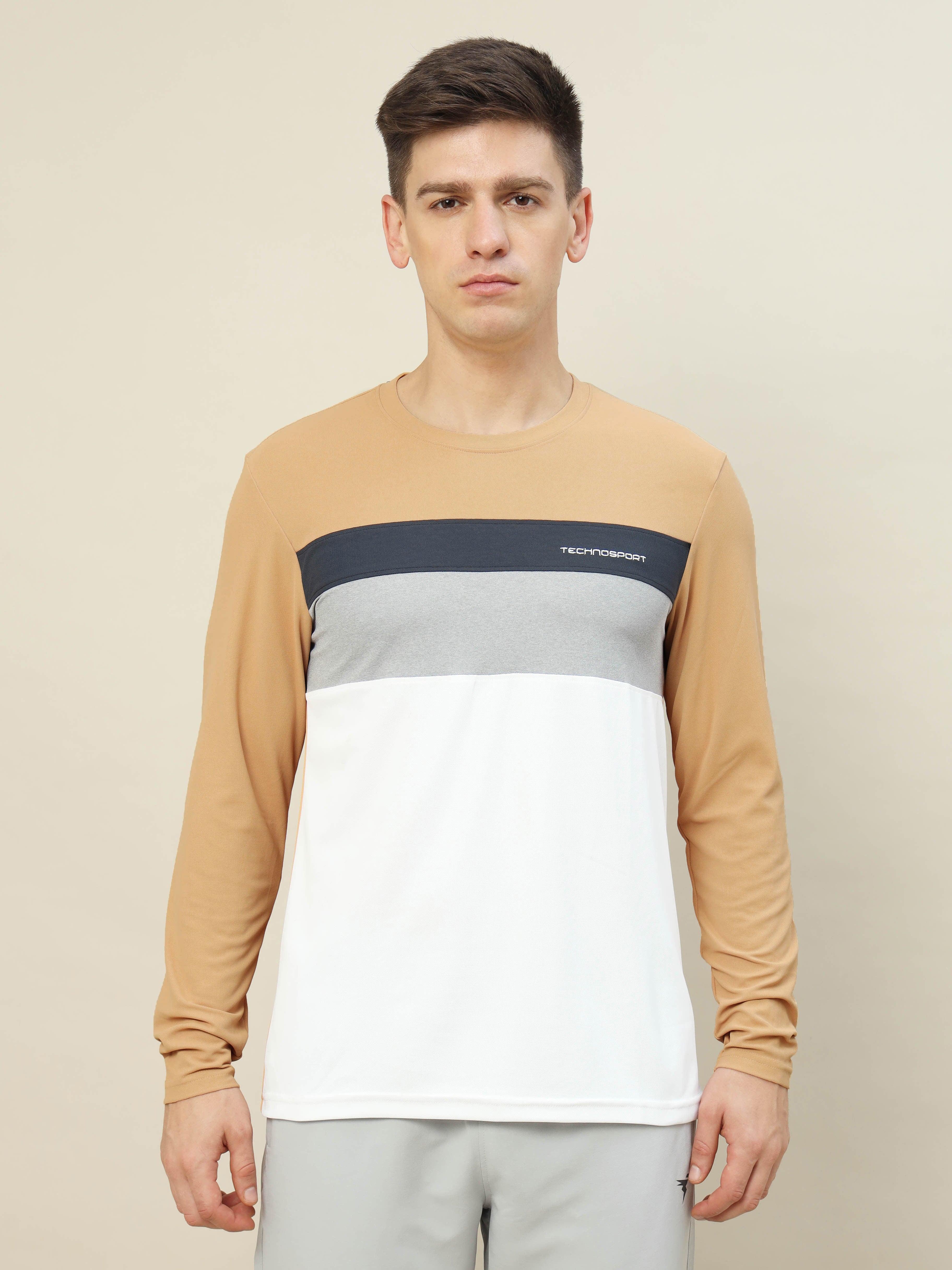 Men Colorblock Slim Fit T-shirt with MATPIQ - Image 2