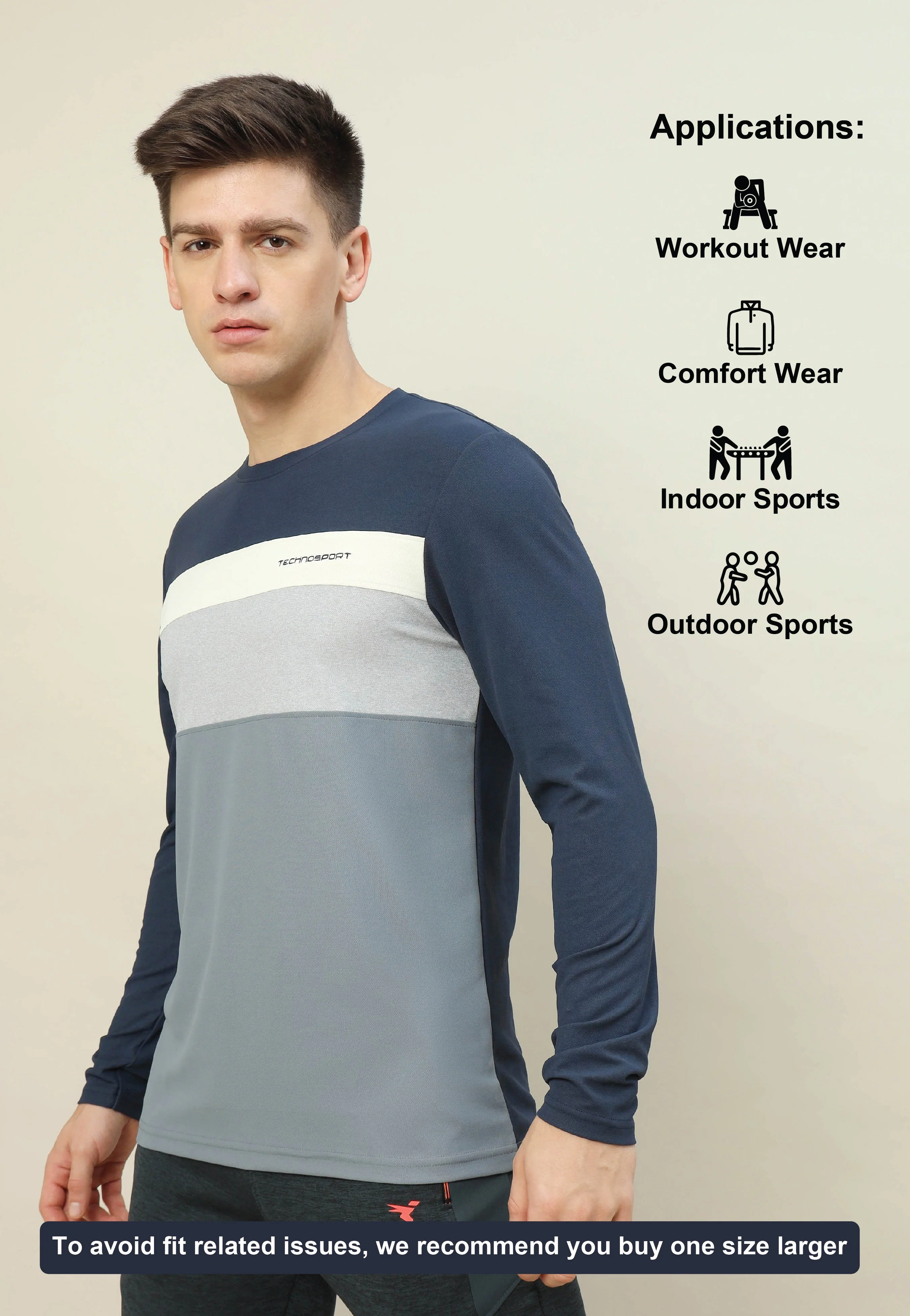 Men Colorblock Slim Fit T-shirt with MATPIQ - Image 6