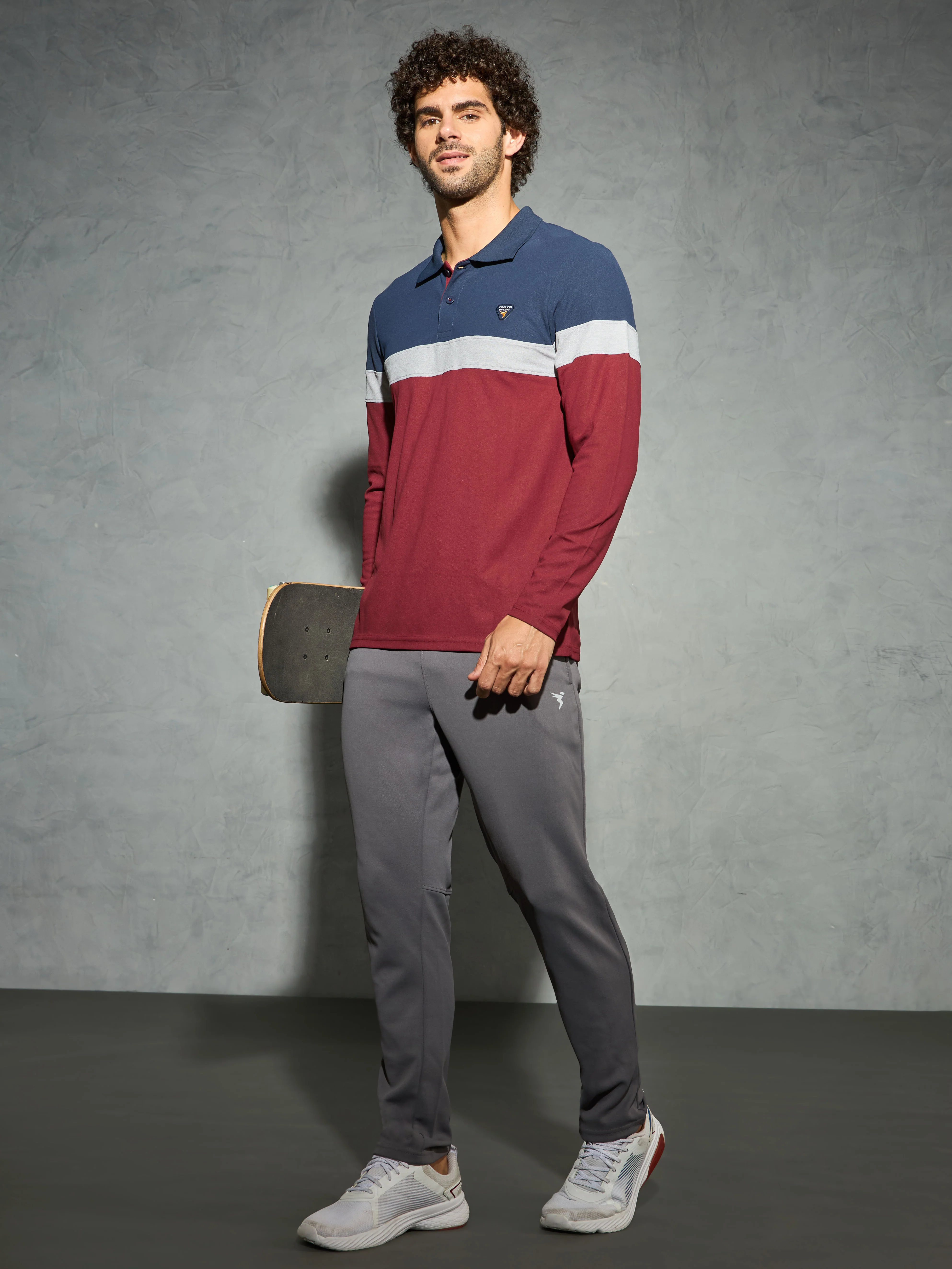 Men Colorblock Slim Fit Polo T-shirt with MATPIQ - Image 5