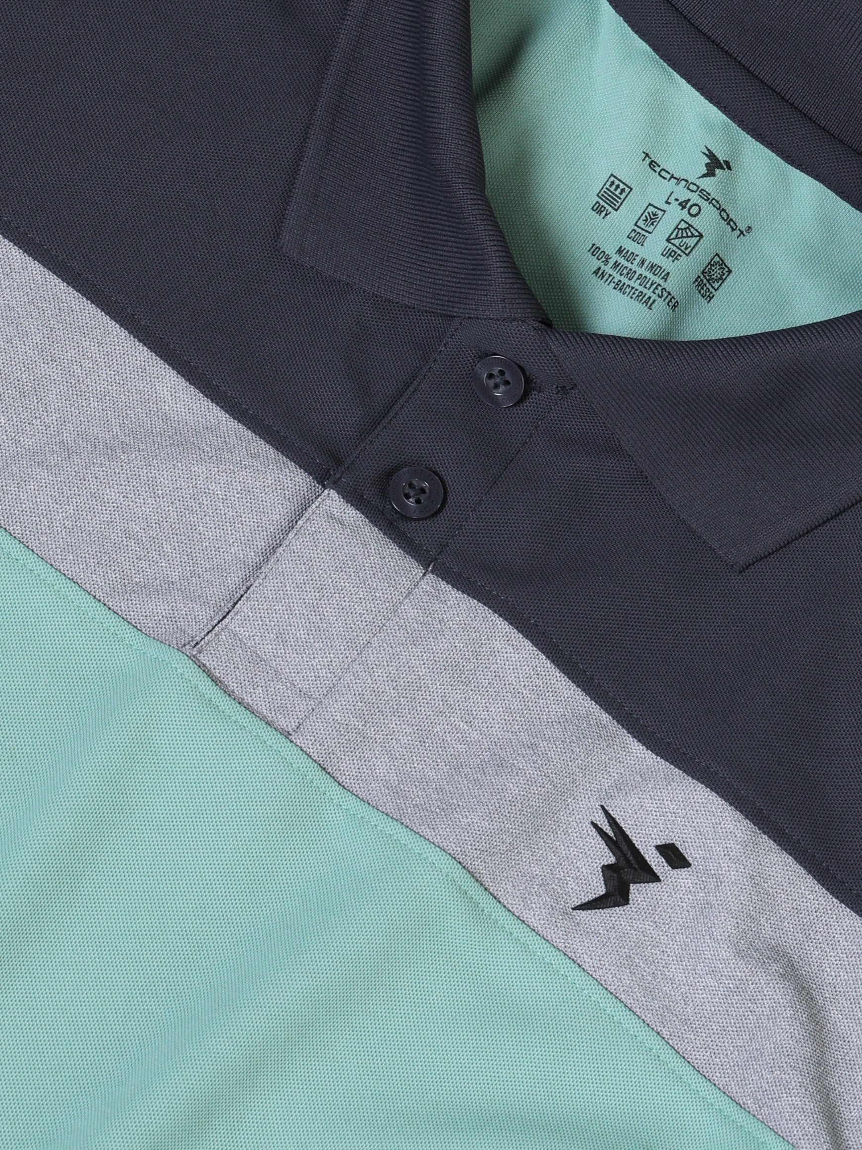 Men Colorblock Slim Fit Polo T-shirt with MATPIQ - Image 6
