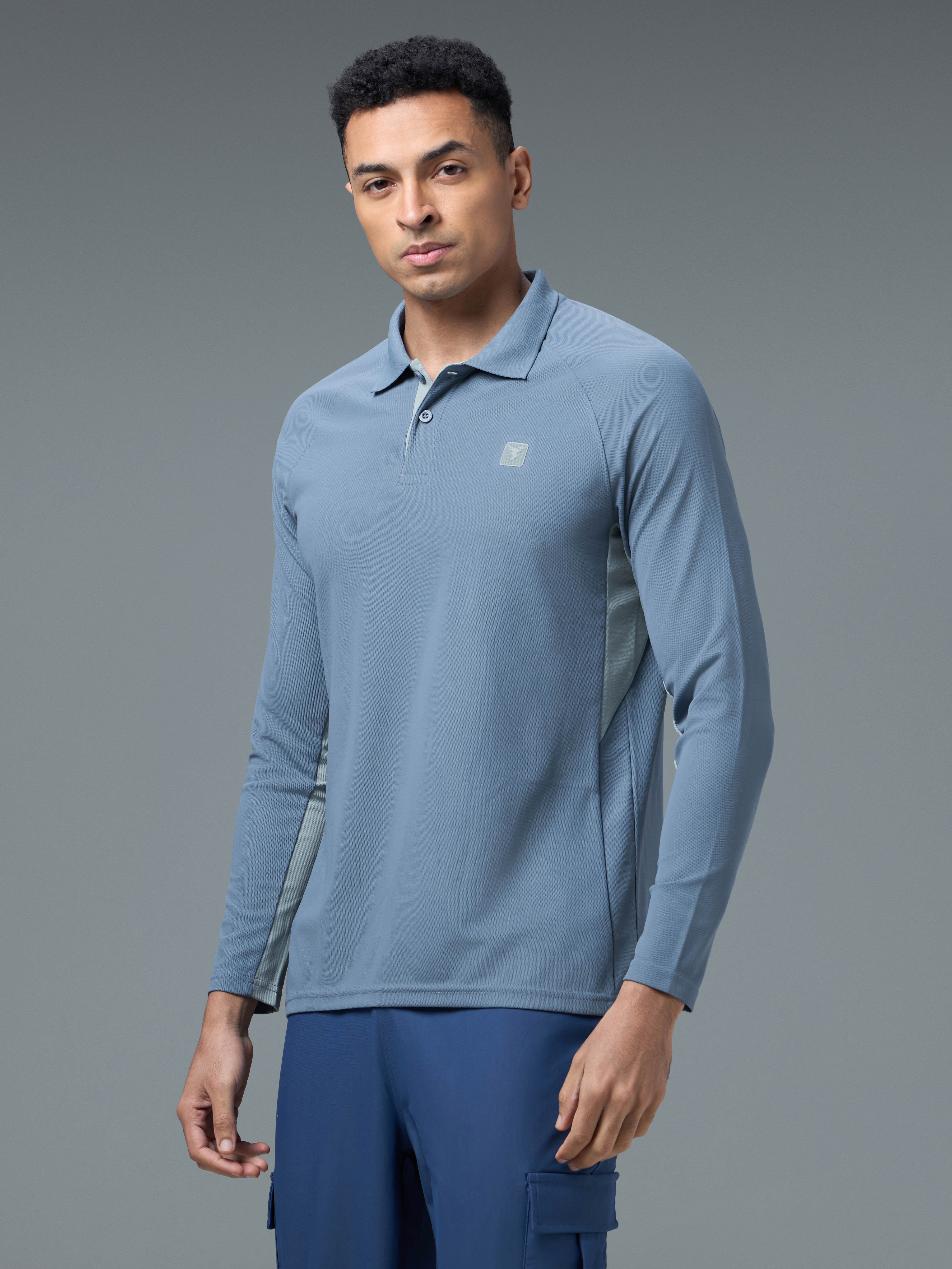 Men Colorblock Slim Fit Polo T-shirt with MATPIQ - Image 4