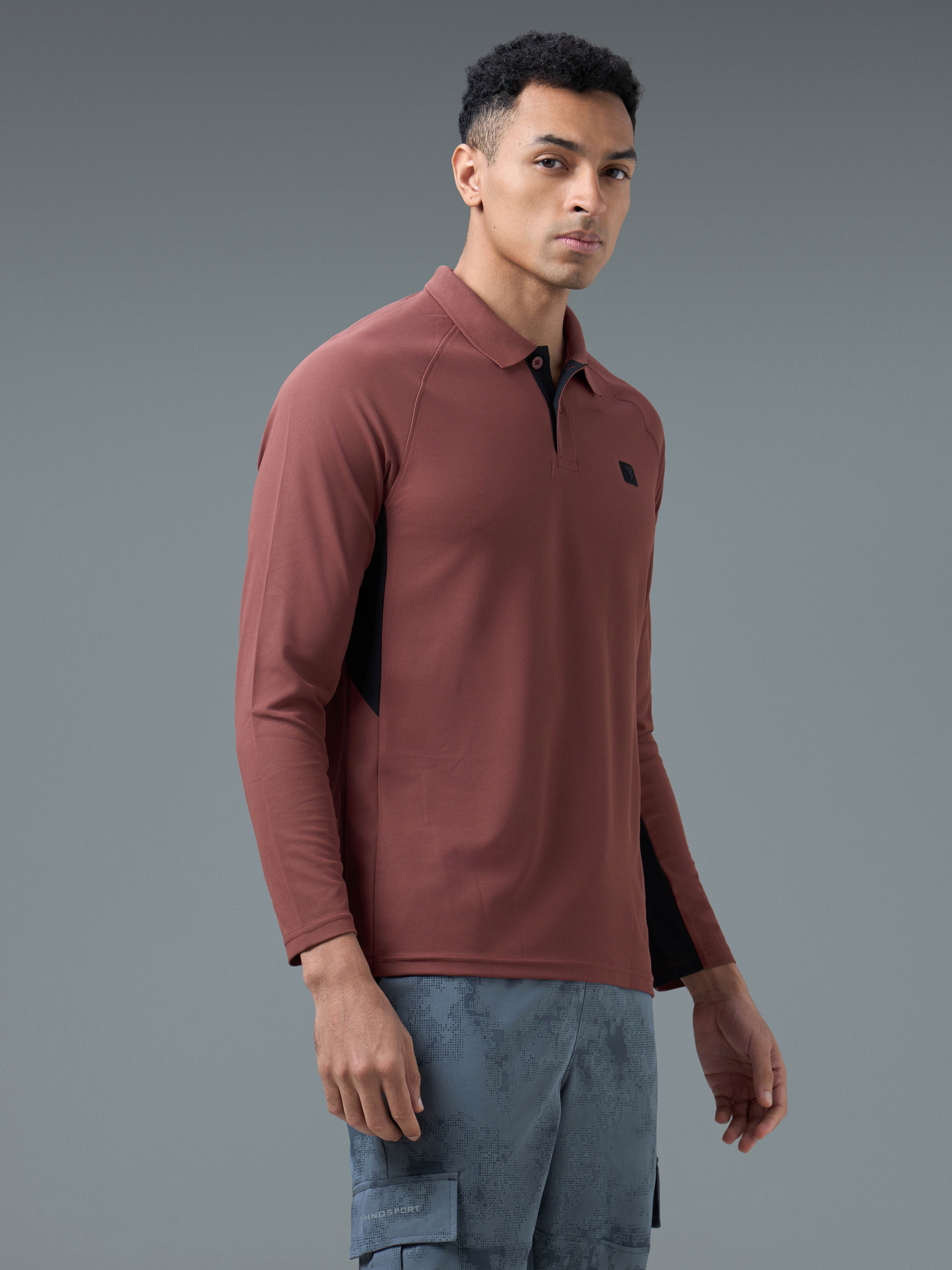 Men Colorblock Slim Fit Polo T-shirt with MATPIQ - Image 4