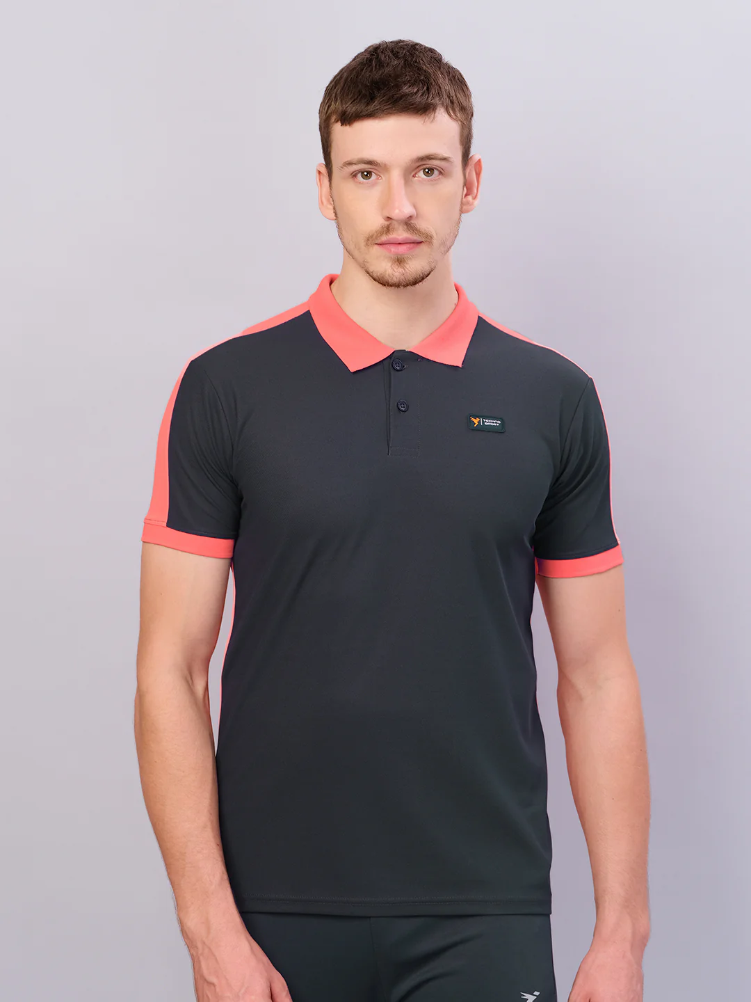 Men Colorblock Slim Fit Polo T-shirt with MATPIQ (Pack of 2) - Image 2