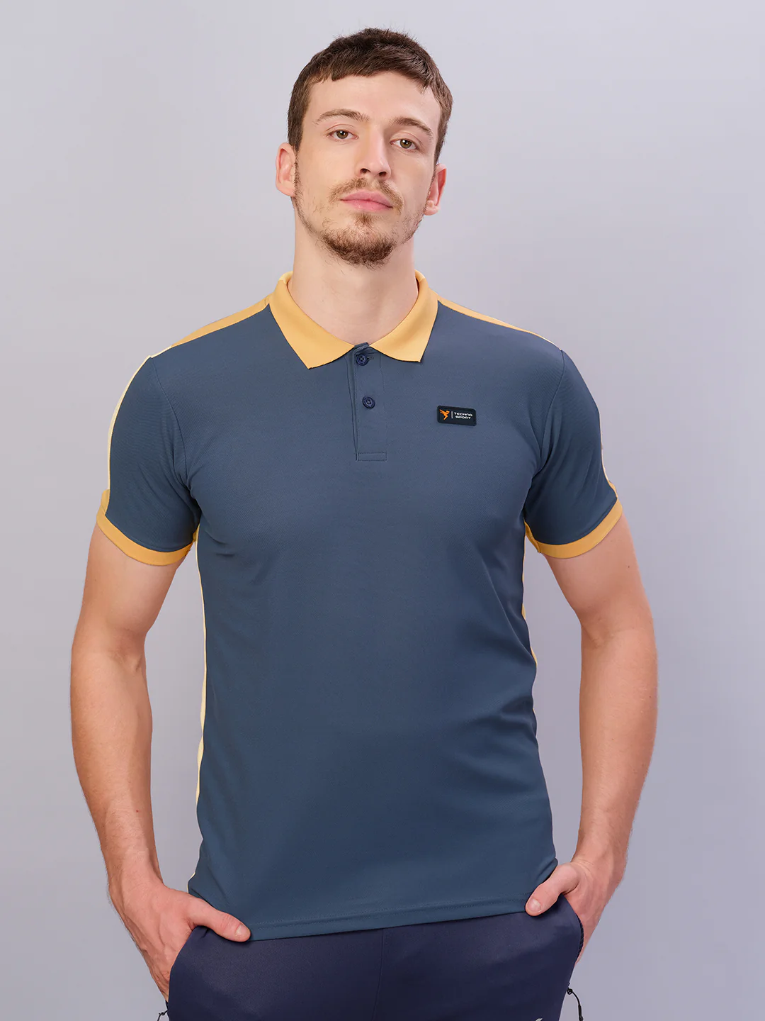 Men Colorblock Slim Fit Polo T-shirt with MATPIQ (Pack of 2) - Image 2