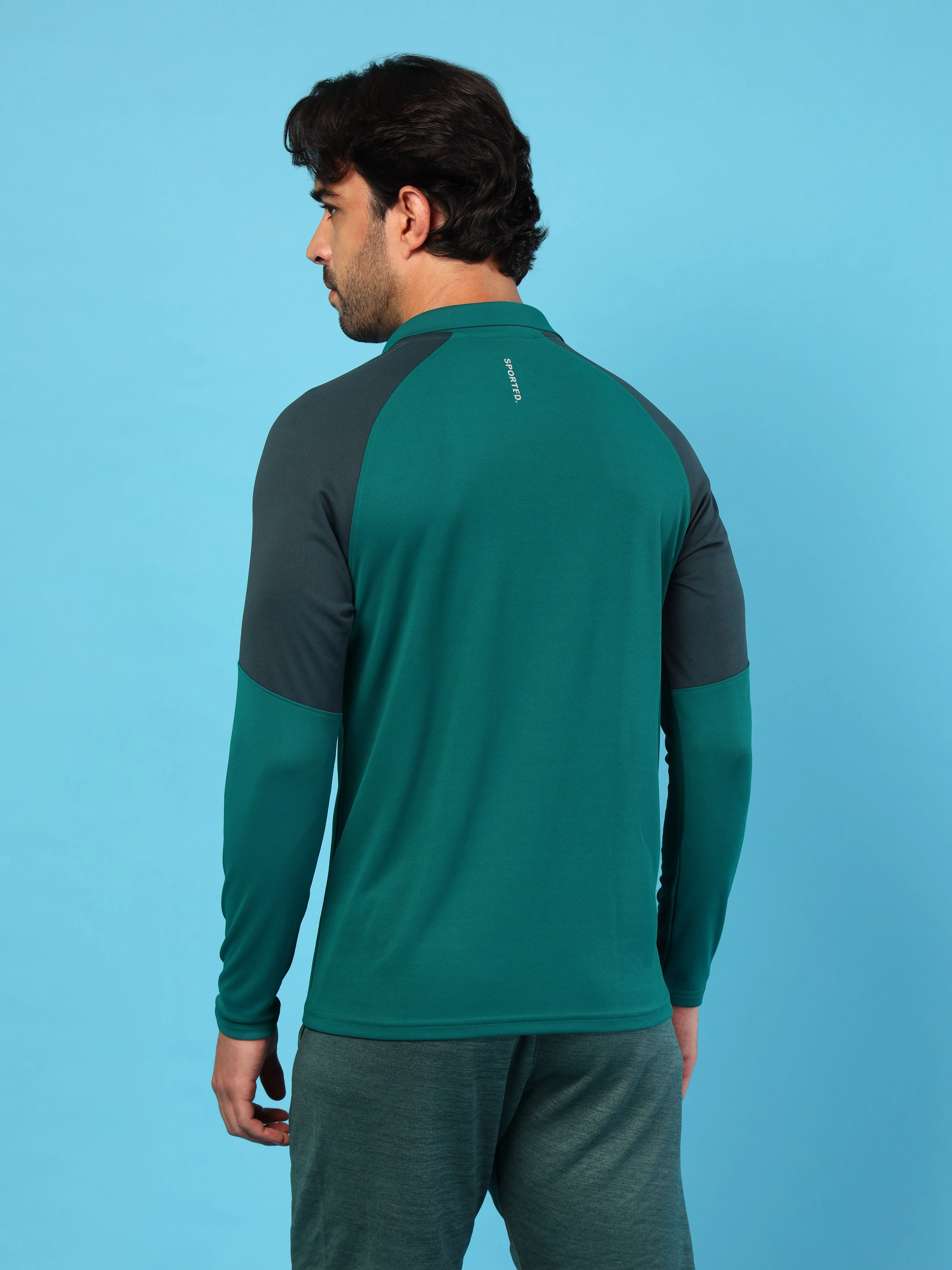 Men Colorblock Slim Fit Polo T-shirt with TECHNO COOL+ - Image 4