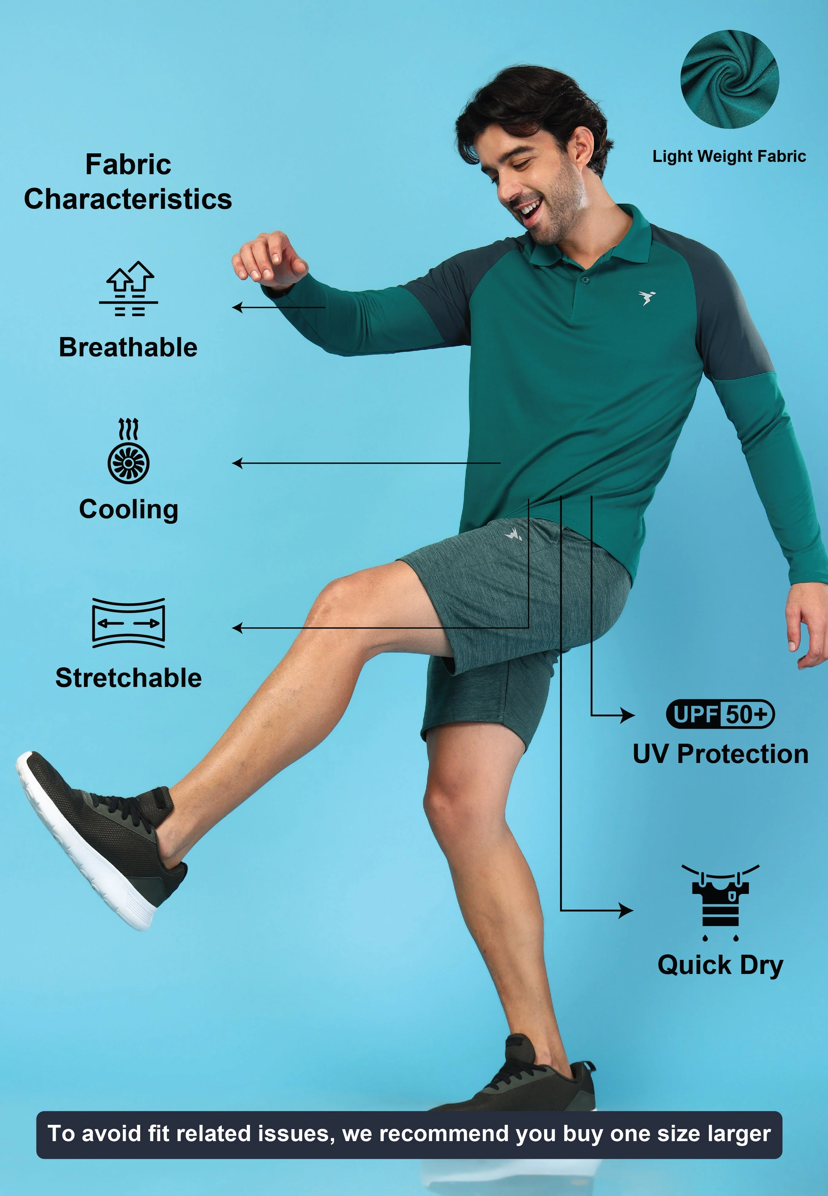 Men Colorblock Slim Fit Polo T-shirt with TECHNO COOL+ - Image 5