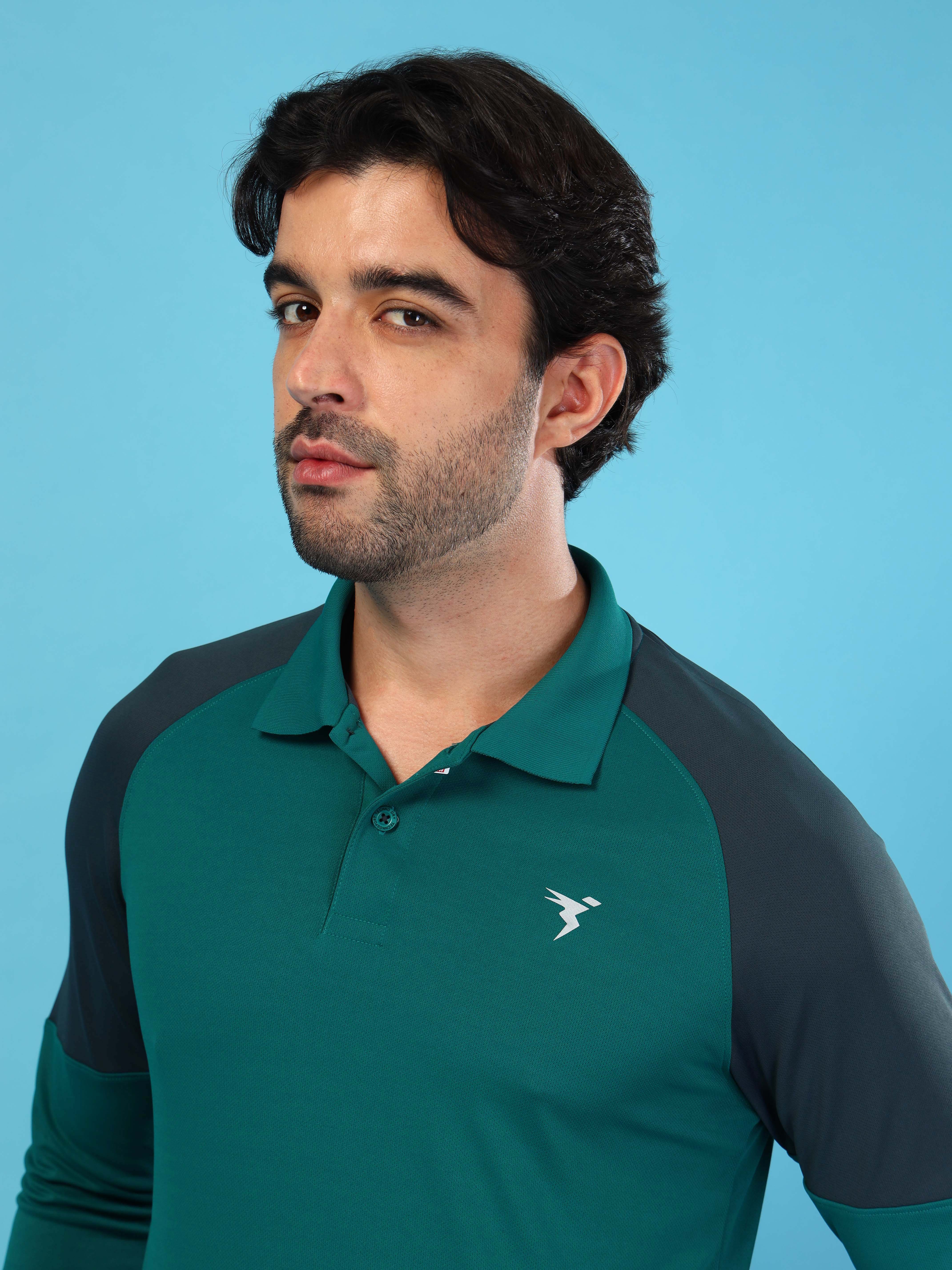Men Colorblock Slim Fit Polo T-shirt with TECHNO COOL+ - Image 7