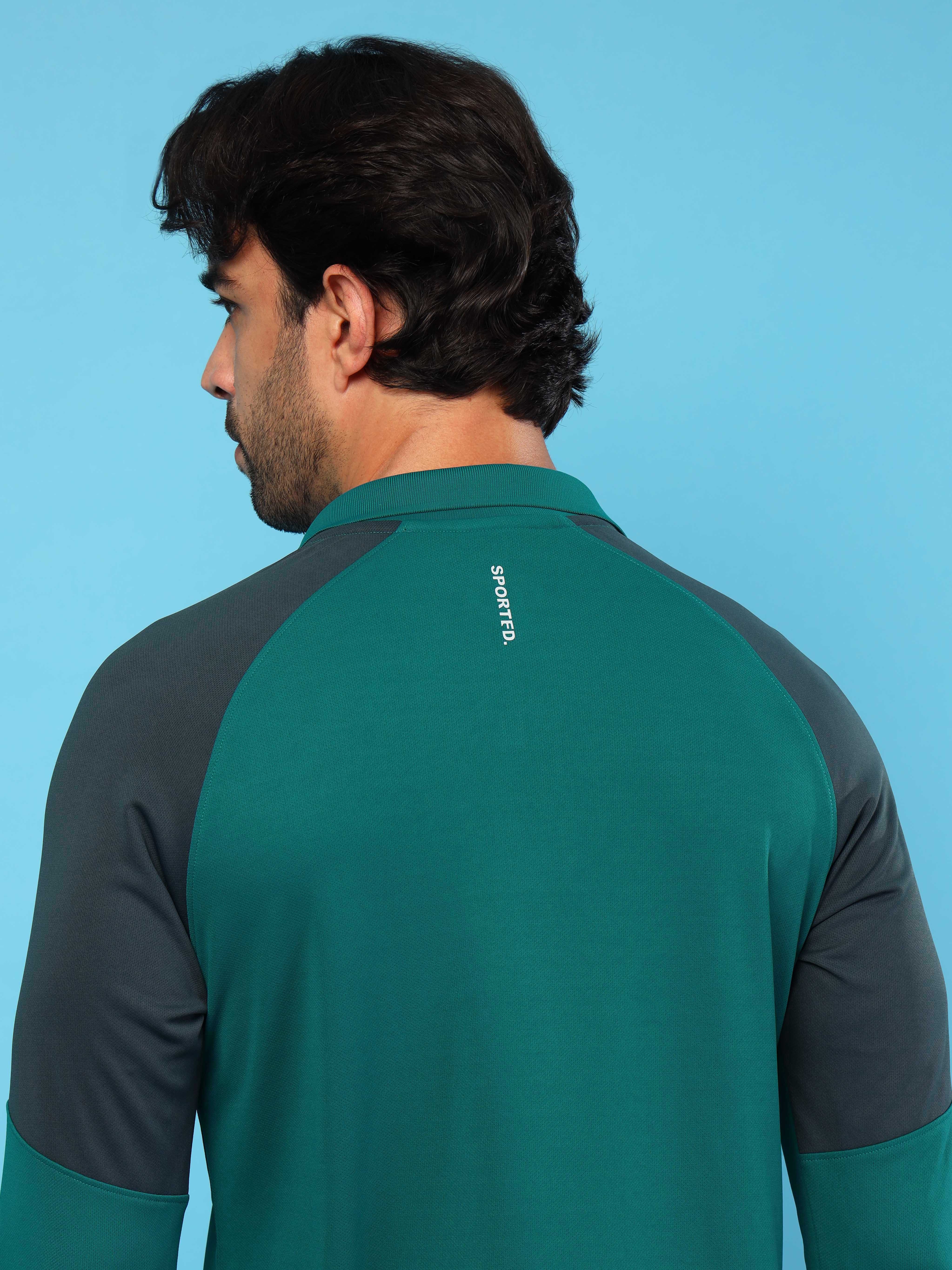 Men Colorblock Slim Fit Polo T-shirt with TECHNO COOL+ - Image 8