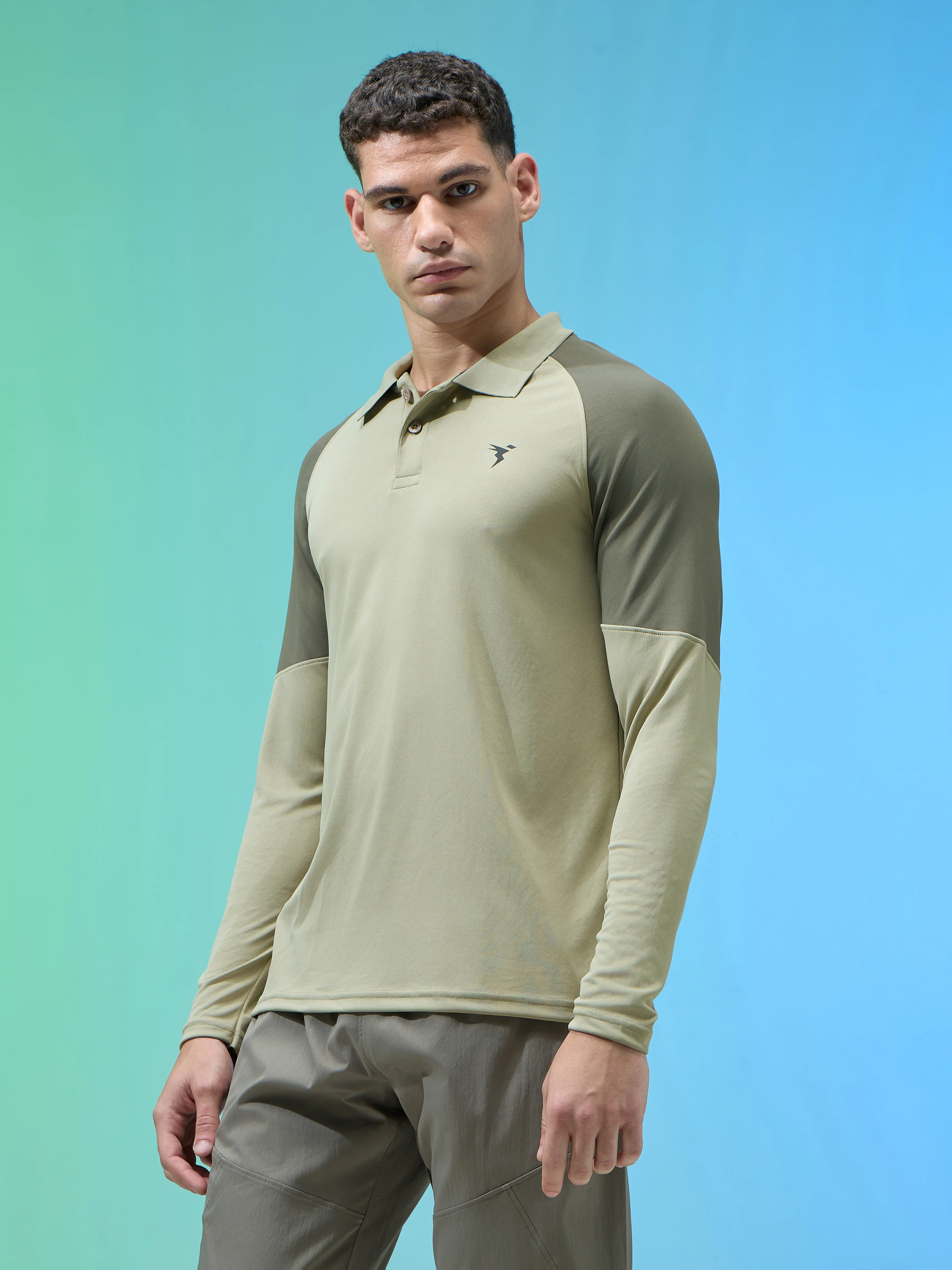 Men Colorblock Slim Fit Polo T-shirt with TECHNO COOL+ - Image 4
