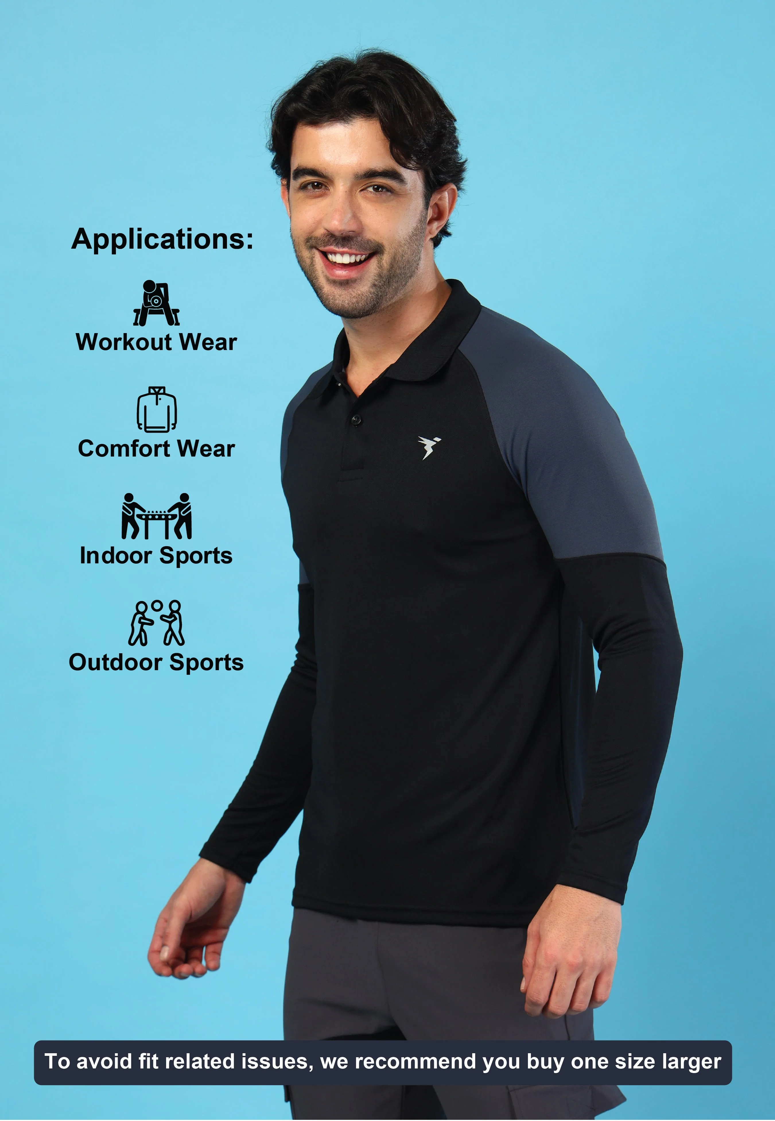 Men Colorblock Slim Fit Polo T-shirt with TECHNO COOL+ - Image 3