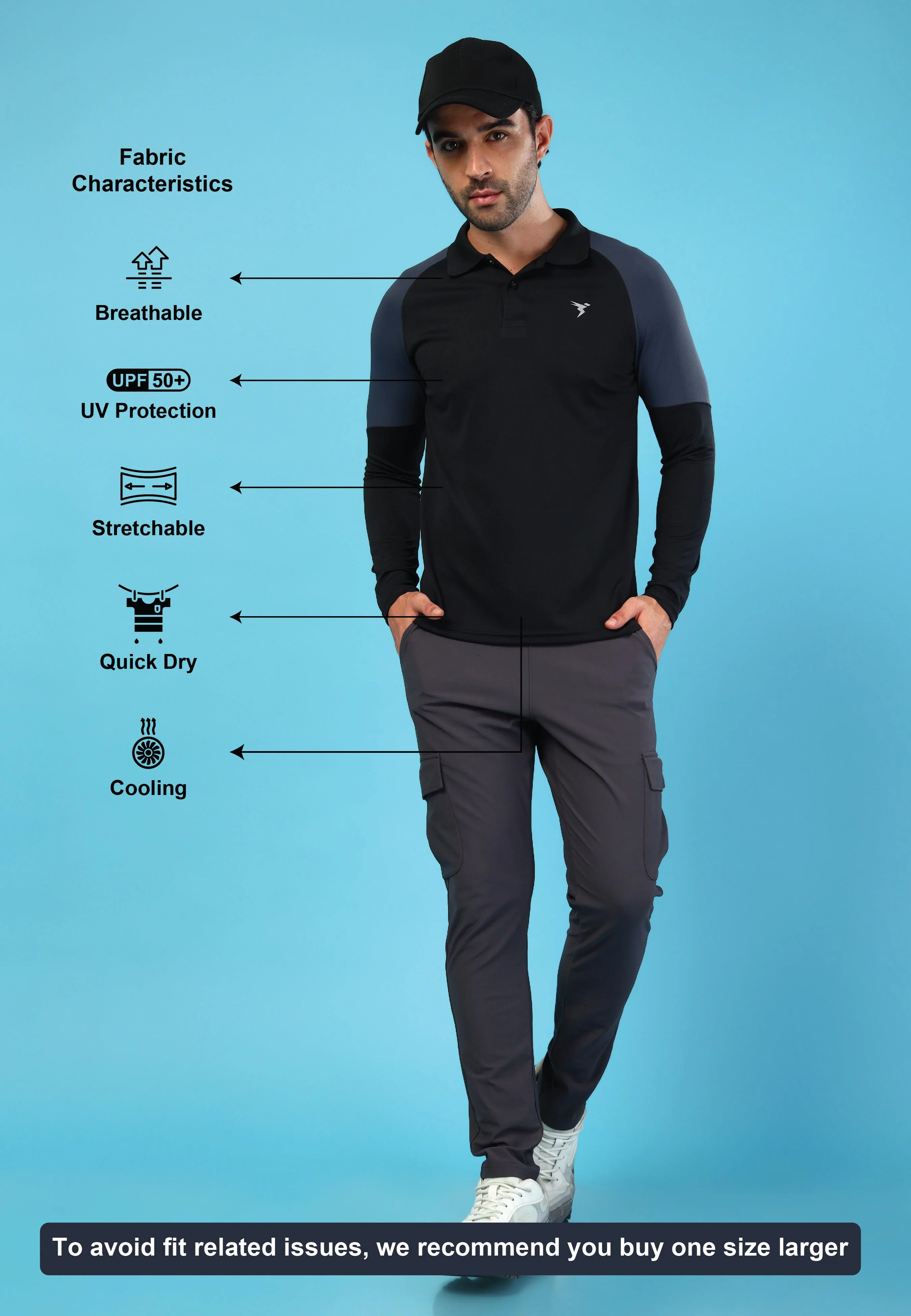 Men Colorblock Slim Fit Polo T-shirt with TECHNO COOL+ - Image 4
