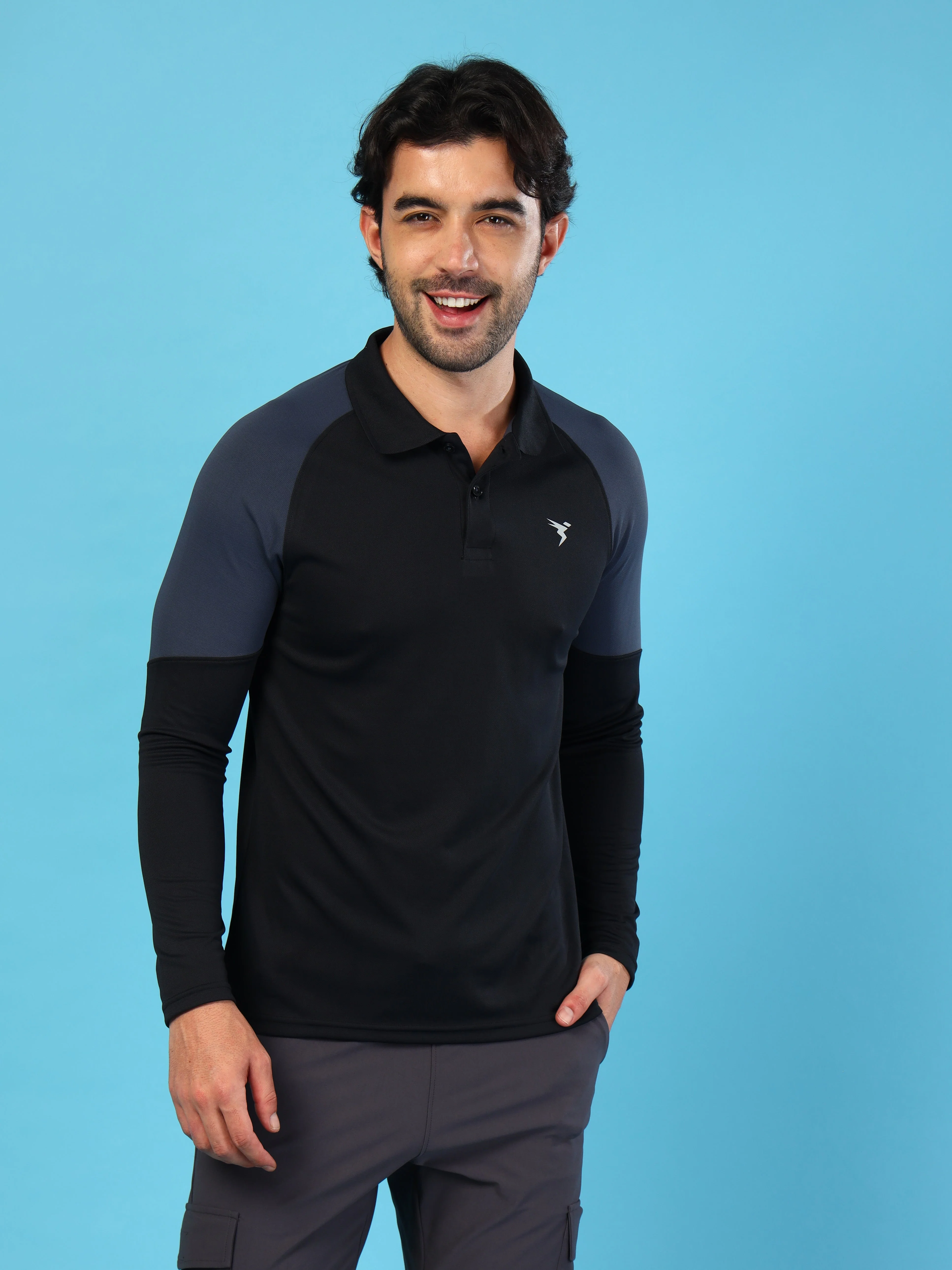 Men Colorblock Slim Fit Polo T-shirt with TECHNO COOL+ - Image 5