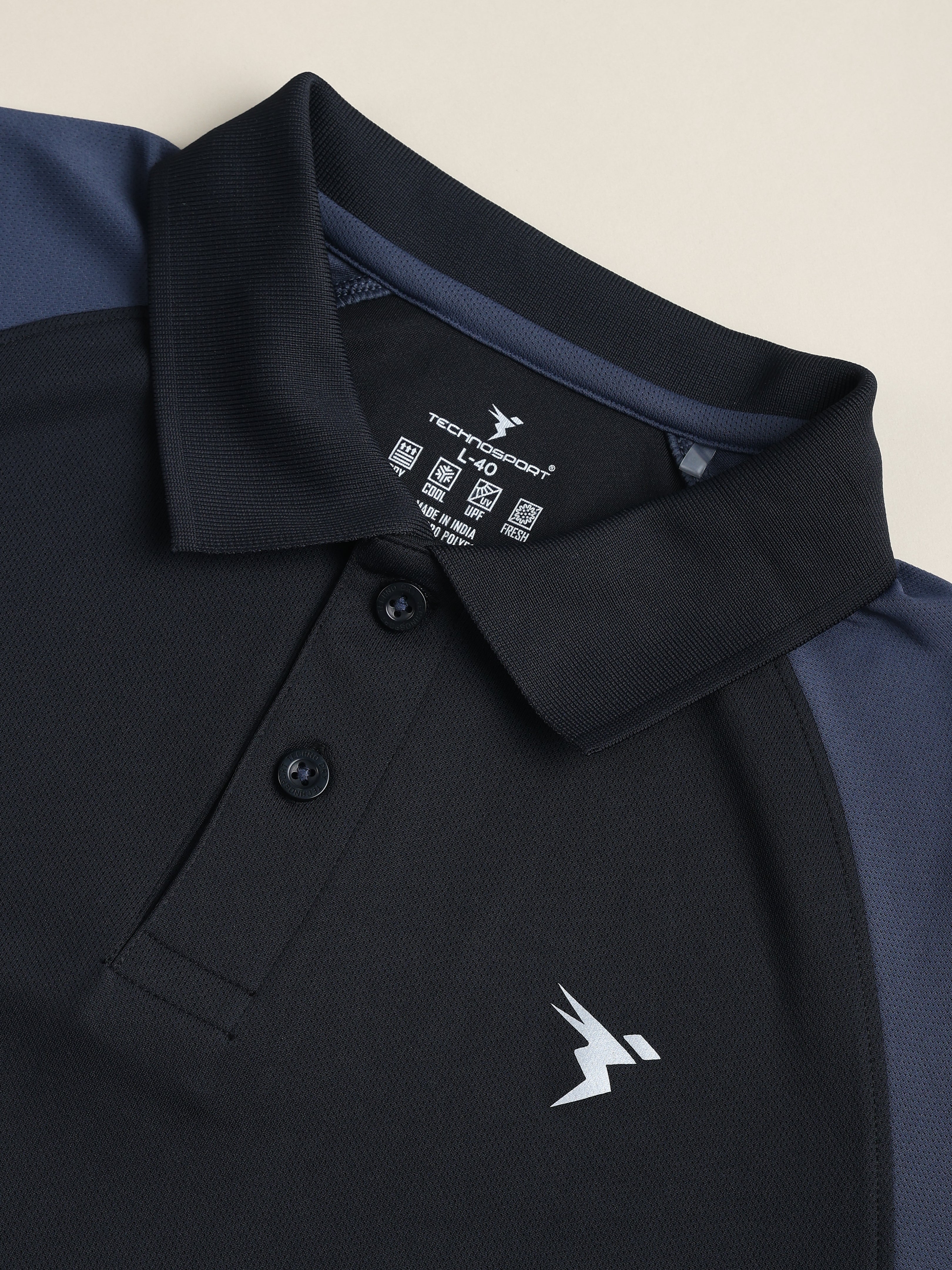 Men Colorblock Slim Fit Polo T-shirt with TECHNO COOL+ - Image 7