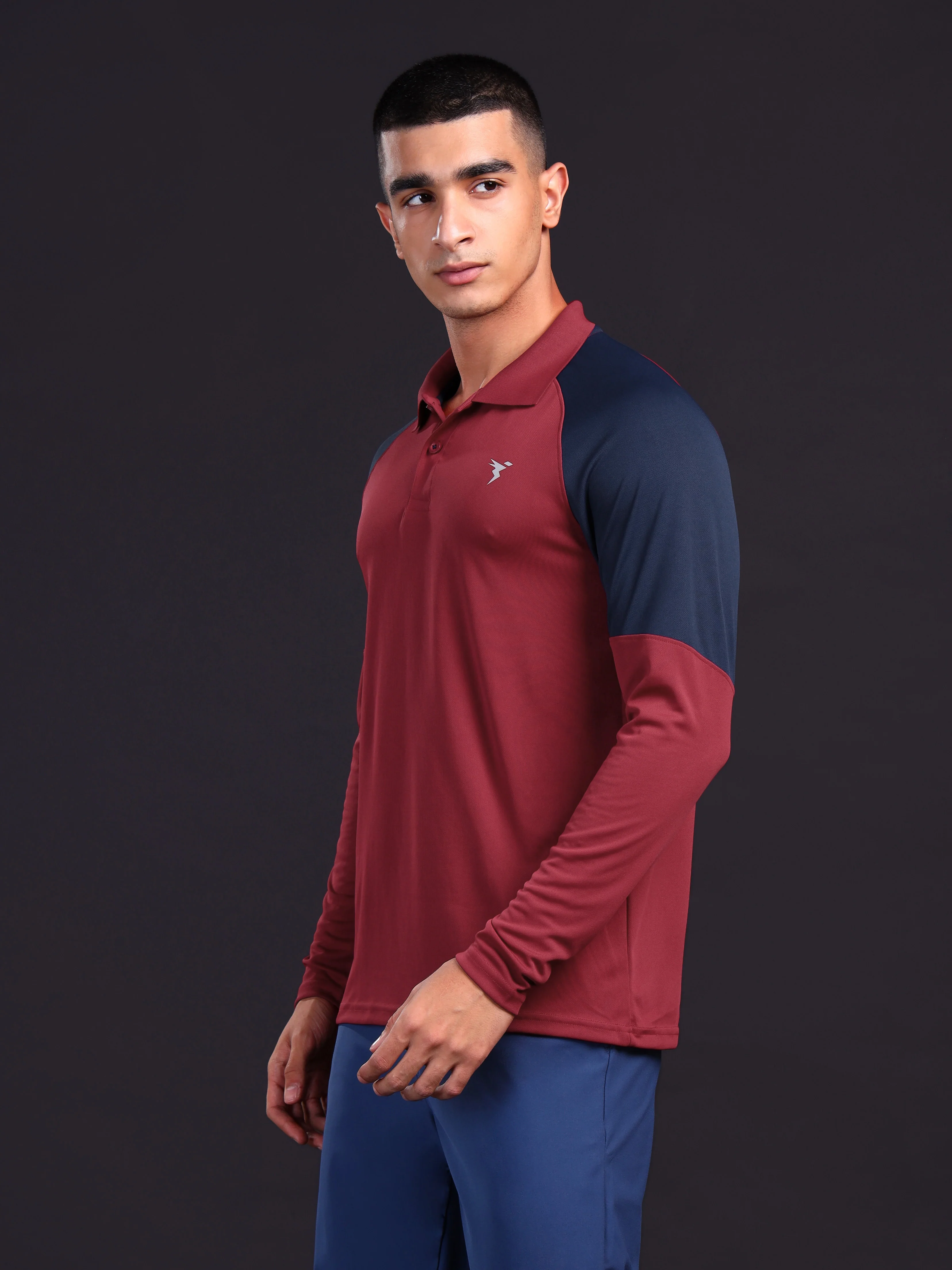 Men Colorblock Slim Fit Polo T-shirt with TECHNO COOL+ - Image 3