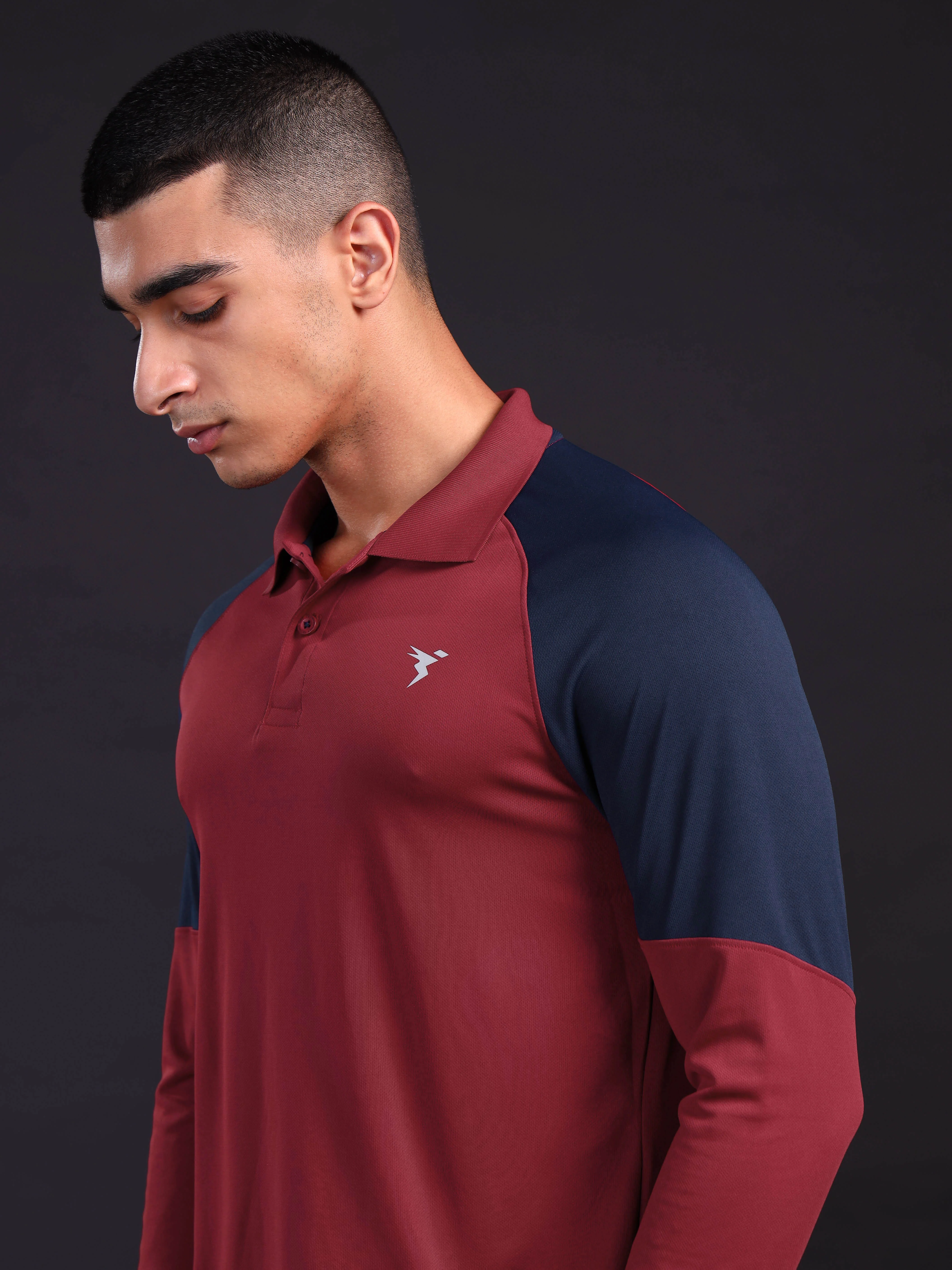 Men Colorblock Slim Fit Polo T-shirt with TECHNO COOL+ - Image 4