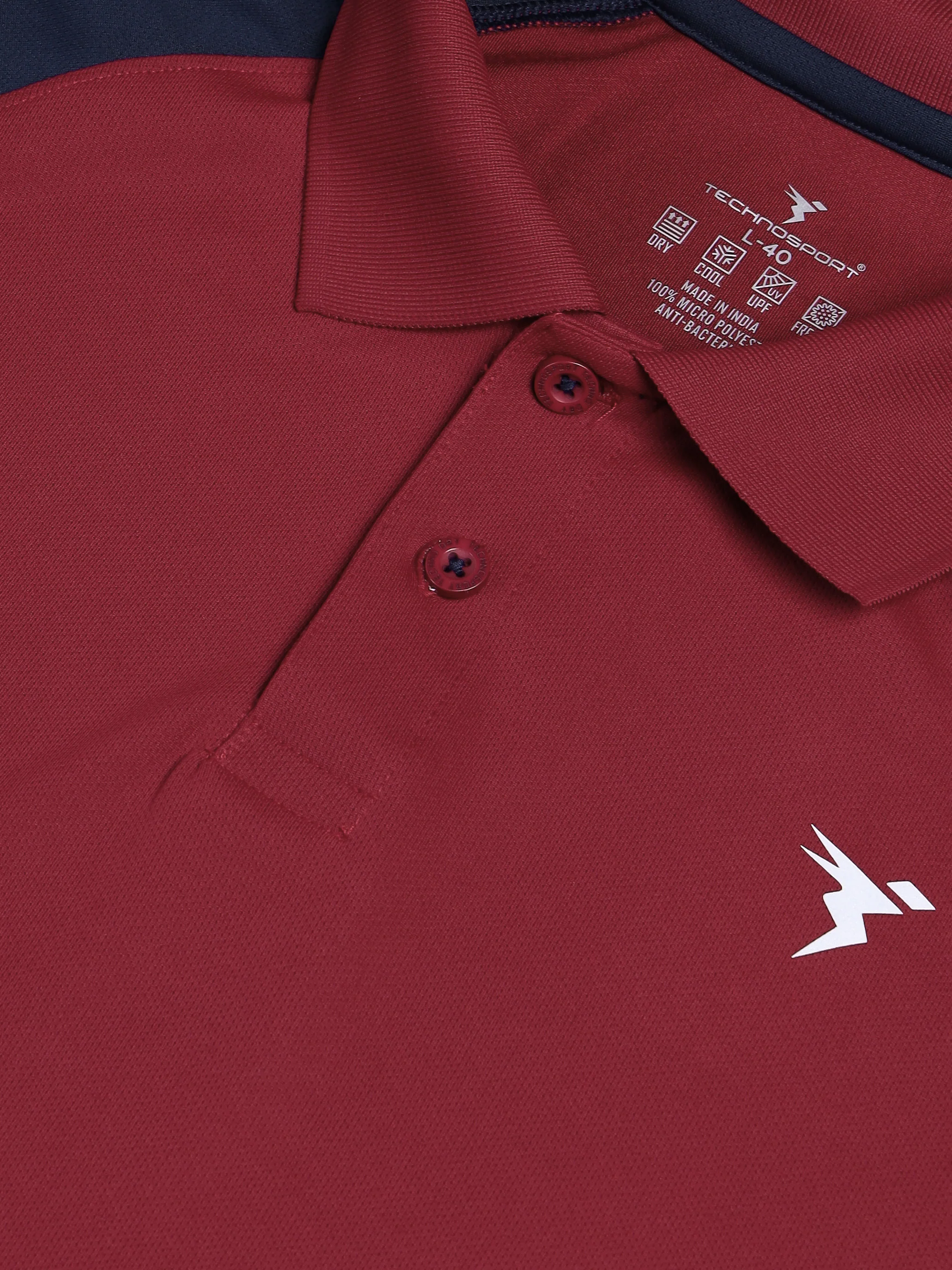 Men Colorblock Slim Fit Polo T-shirt with TECHNO COOL+ - Image 5