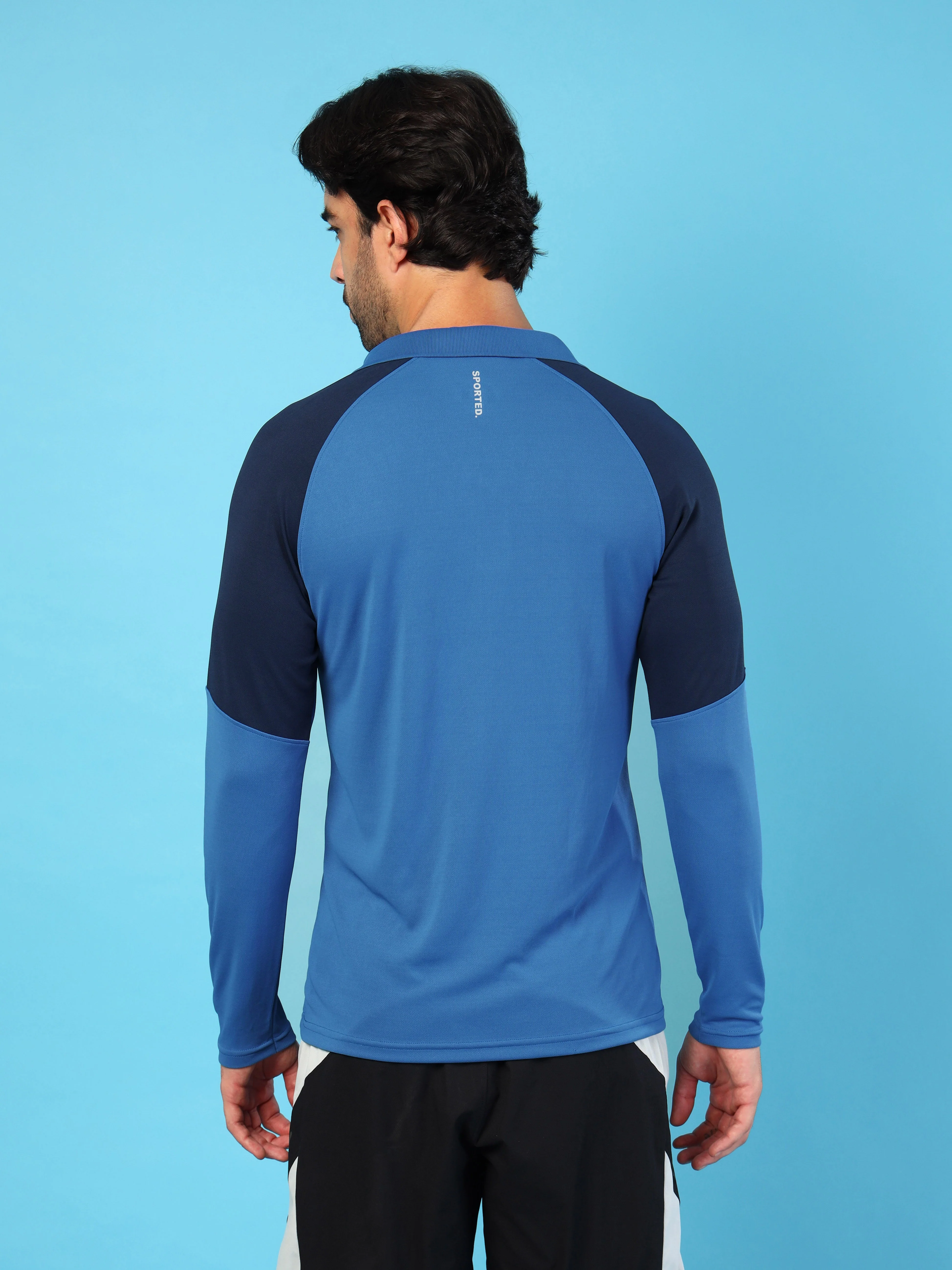 Men Colorblock Slim Fit Polo T-shirt with TECHNO COOL+ - Image 3