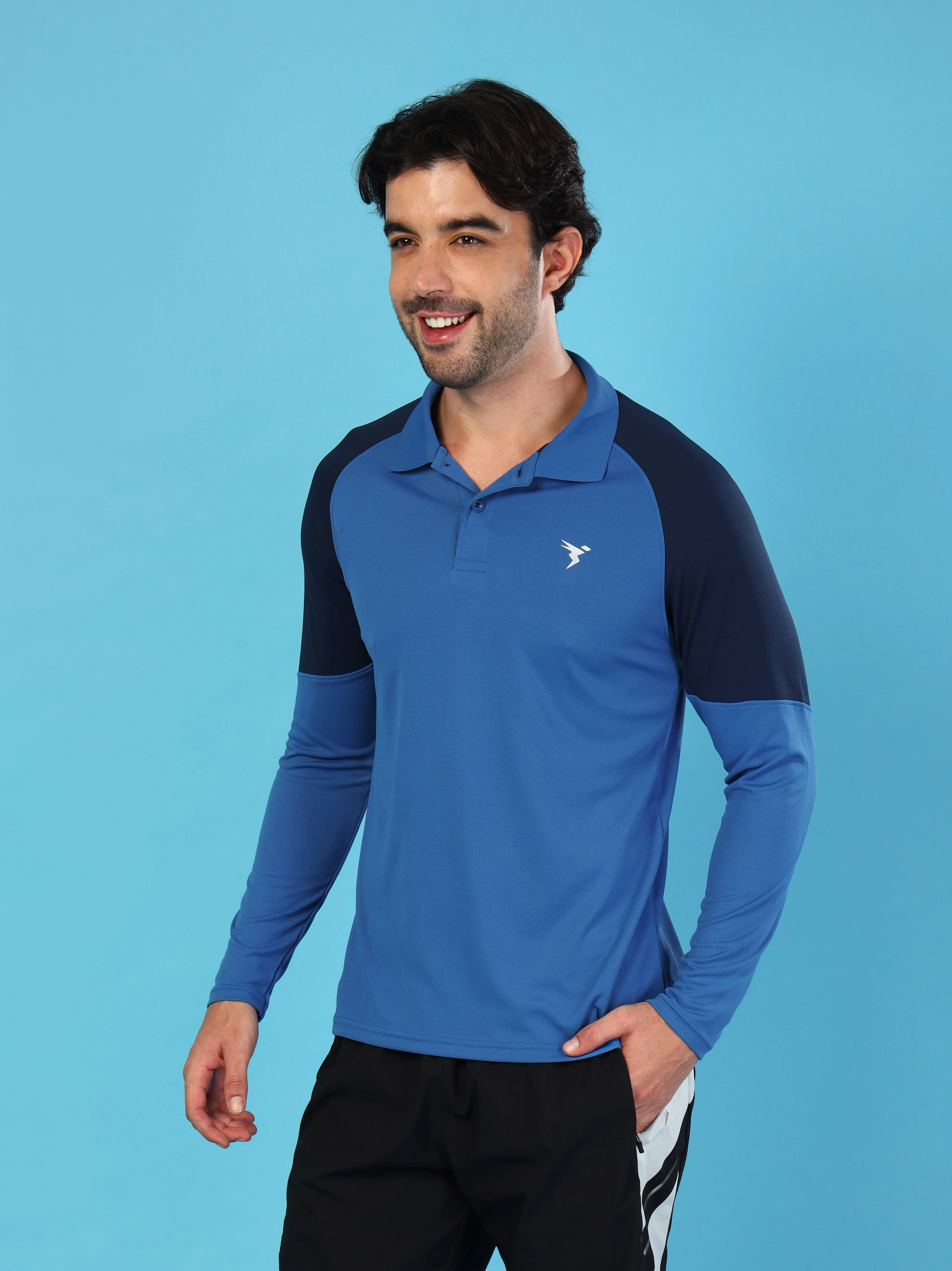Men Colorblock Slim Fit Polo T-shirt with TECHNO COOL+ - Image 4